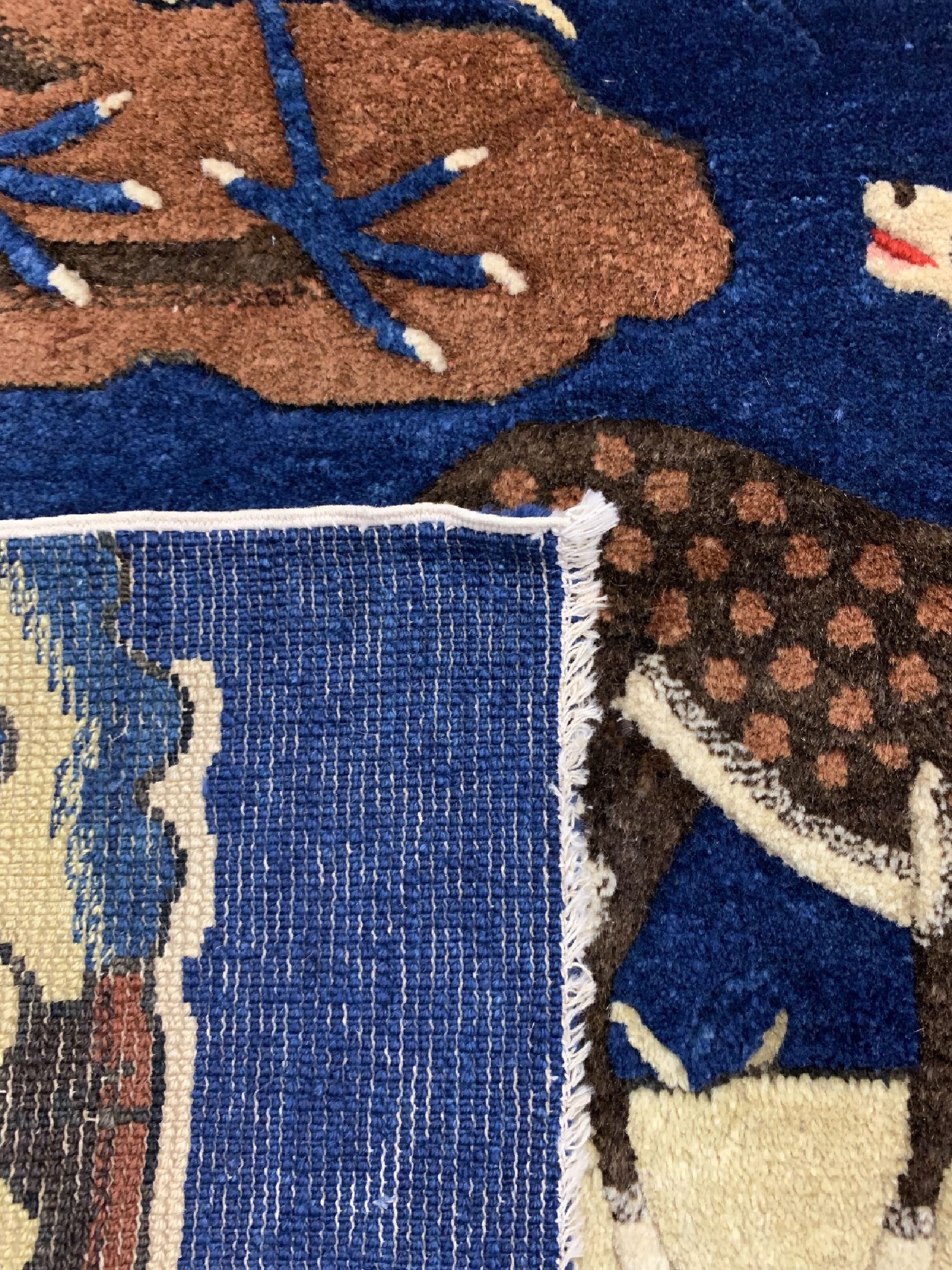 Detail d: Antiker Pao Tow, China, um 1900, Wolle auf Baumwolle, ca. 130 x 68 cm, EHZ: 1-2