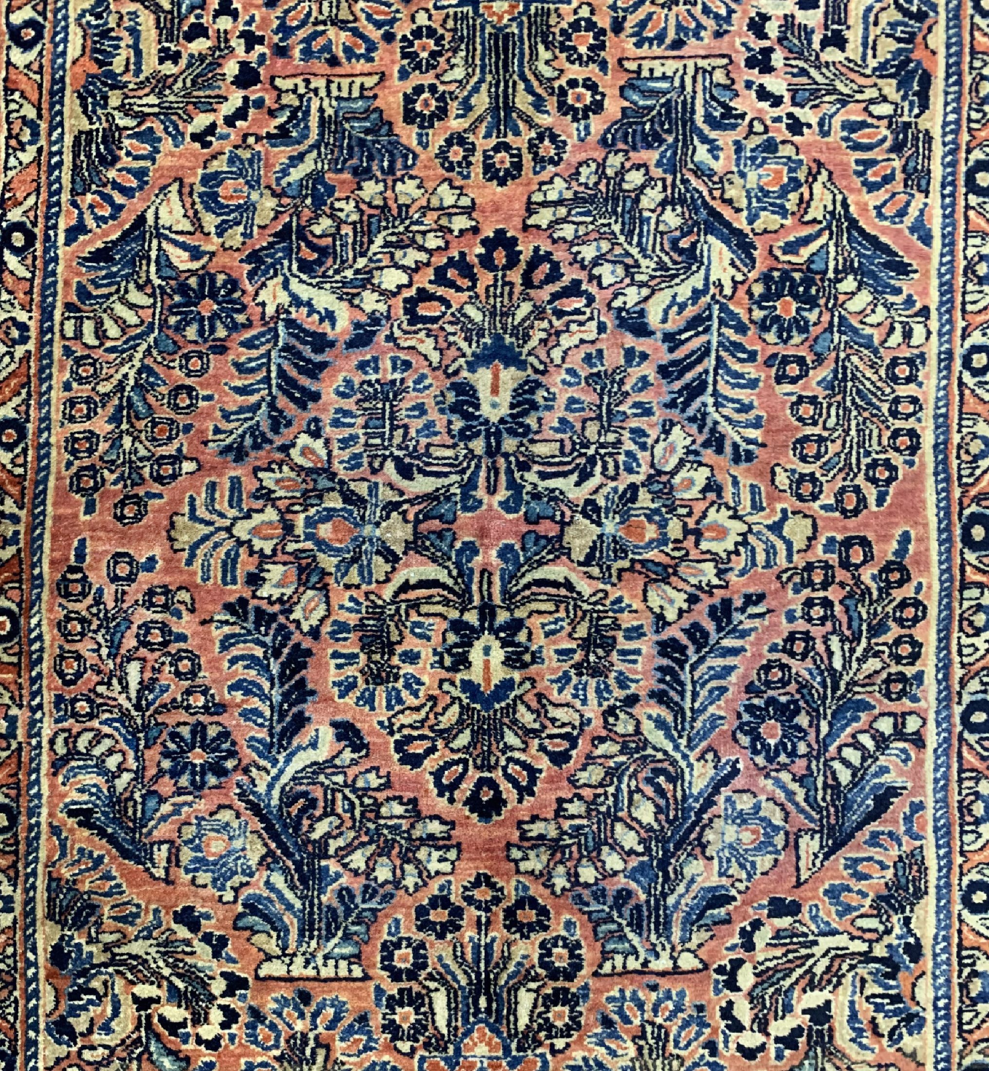 Detail c: Us Re-Import Sarogh, Persien, um 1910/1920,Korkwolle auf Baumwolle, ca. 235 x 127 cm, EHZ: 1-2