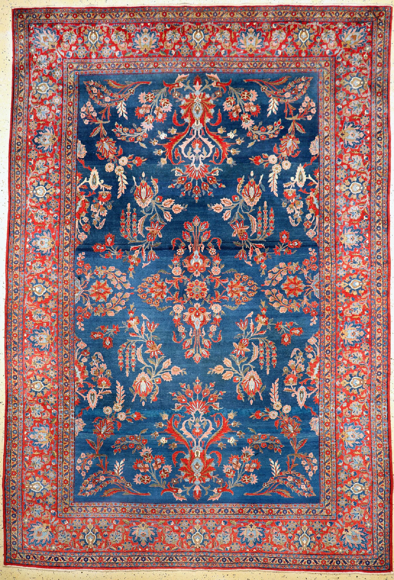 Us Re-Import Keschan antik, Persien, um 1900, Manchester-Korkwolle, ca. 355 x 248 cm, EHZ: 1-2