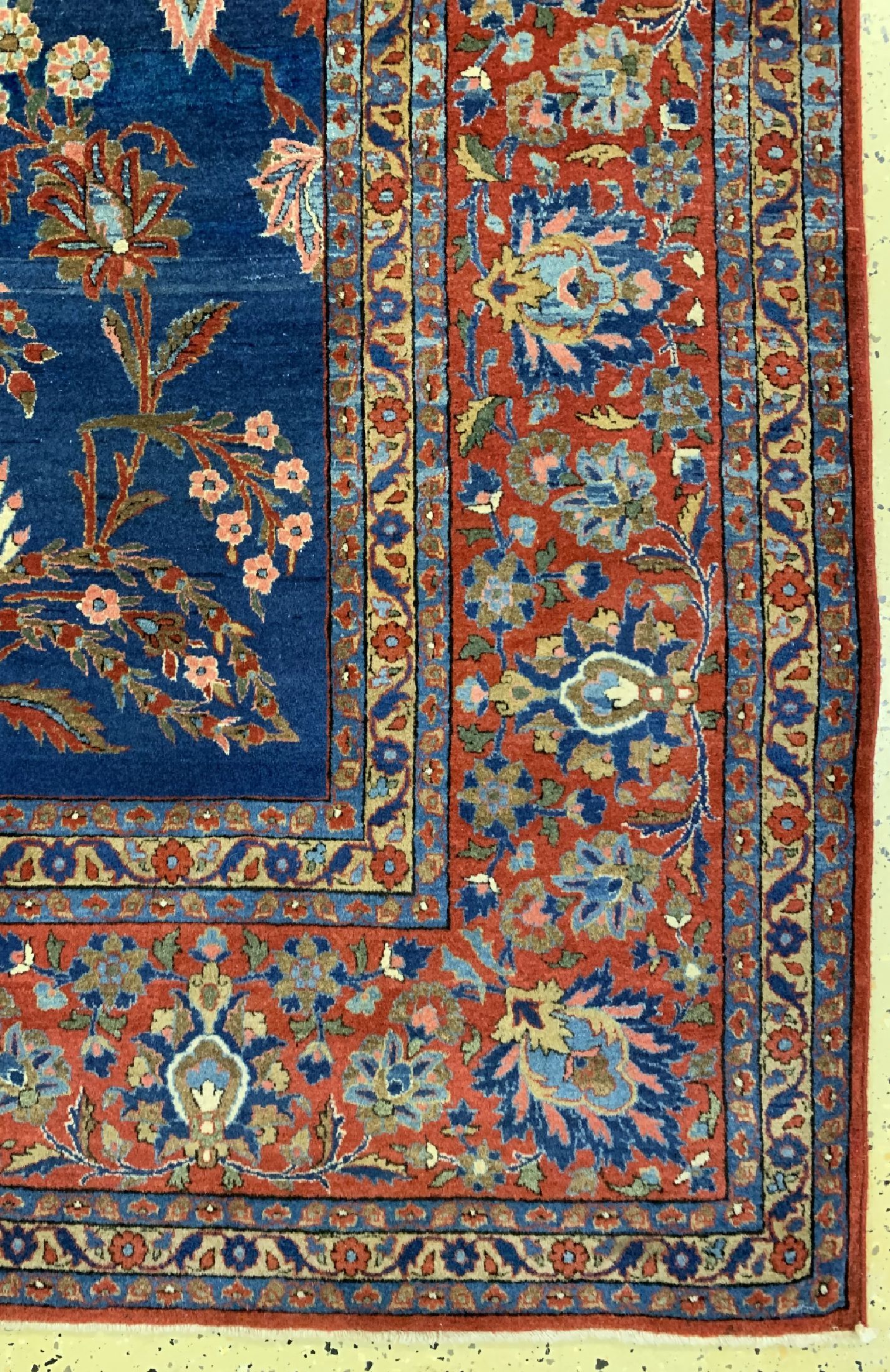Detail a: Us Re-Import Keschan antik, Persien, um 1900, Manchester-Korkwolle, ca. 355 x 248 cm, EHZ: 1-2