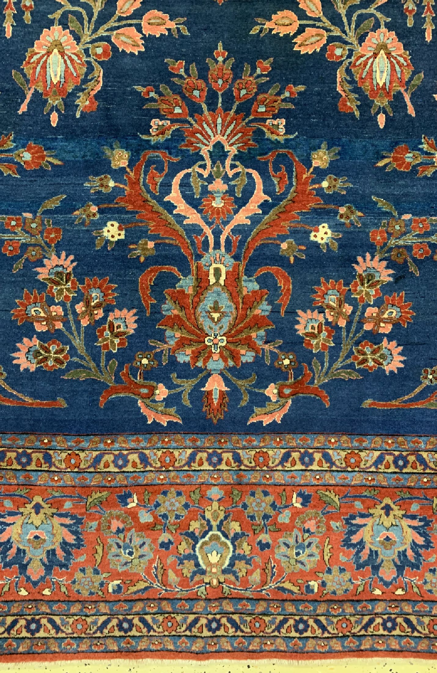 Detail b: Us Re-Import Keschan antik, Persien, um 1900, Manchester-Korkwolle, ca. 355 x 248 cm, EHZ: 1-2