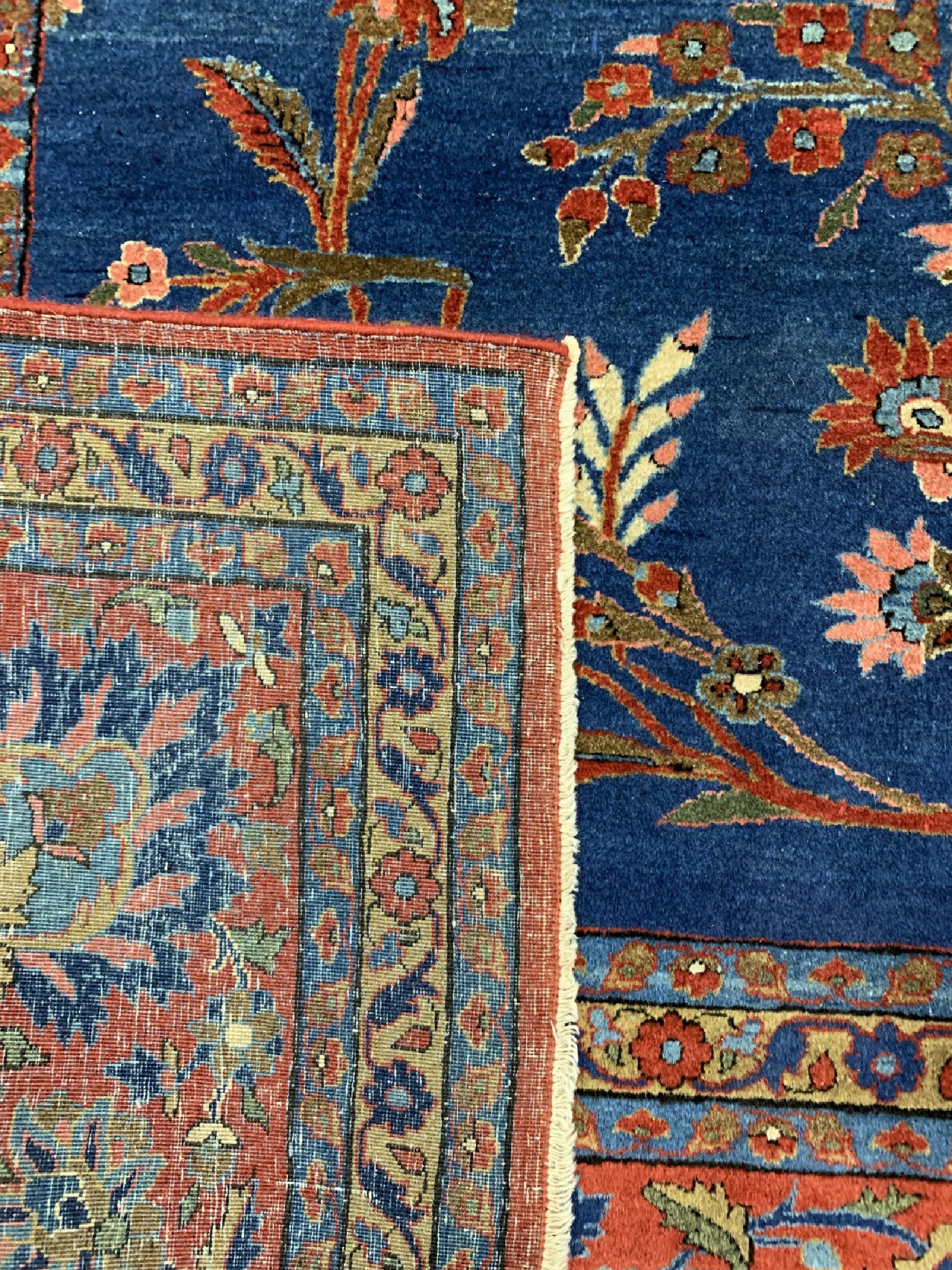 Detail f: Us Re-Import Keschan antik, Persien, um 1900, Manchester-Korkwolle, ca. 355 x 248 cm, EHZ: 1-2