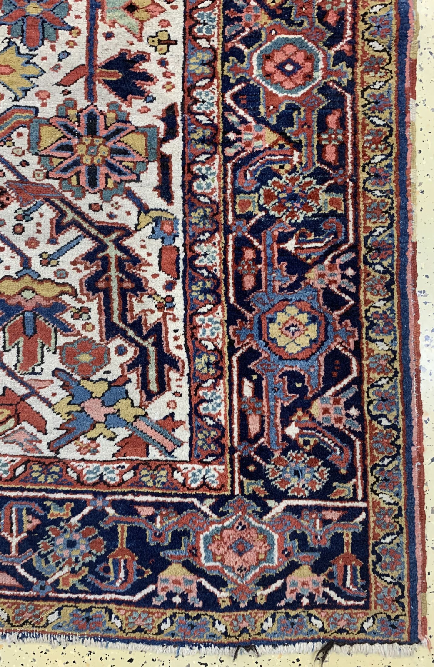 Detail a: Heriz alt, Persien, um 1940, Wolle auf Baumwolle, ca. 330 x 262 cm, EHZ: 2-3