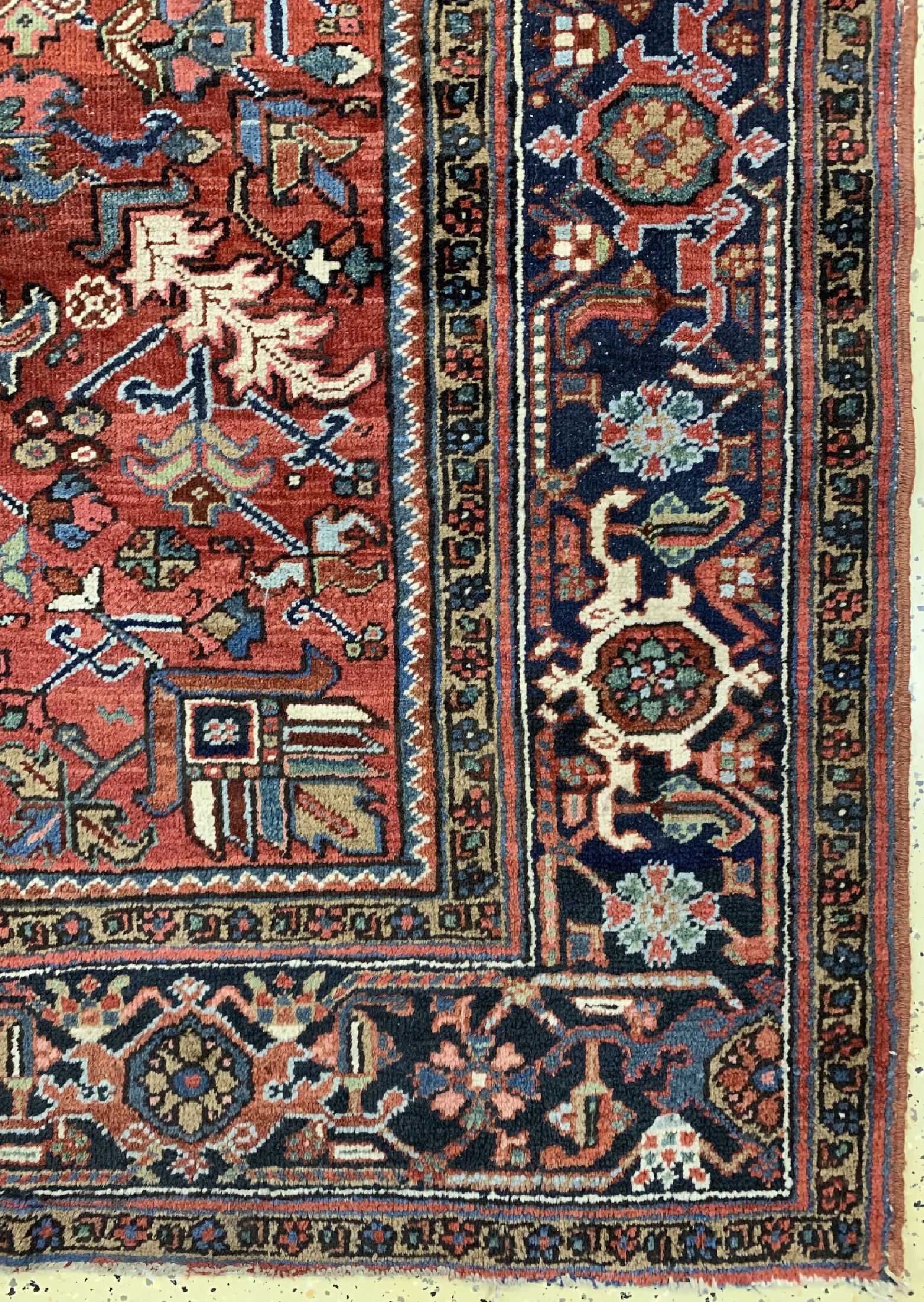 Detail a: Heriz alt, Persien, um 1950, Wolle auf Baumwolle, ca. 295 x 227 cm, EHZ: 3