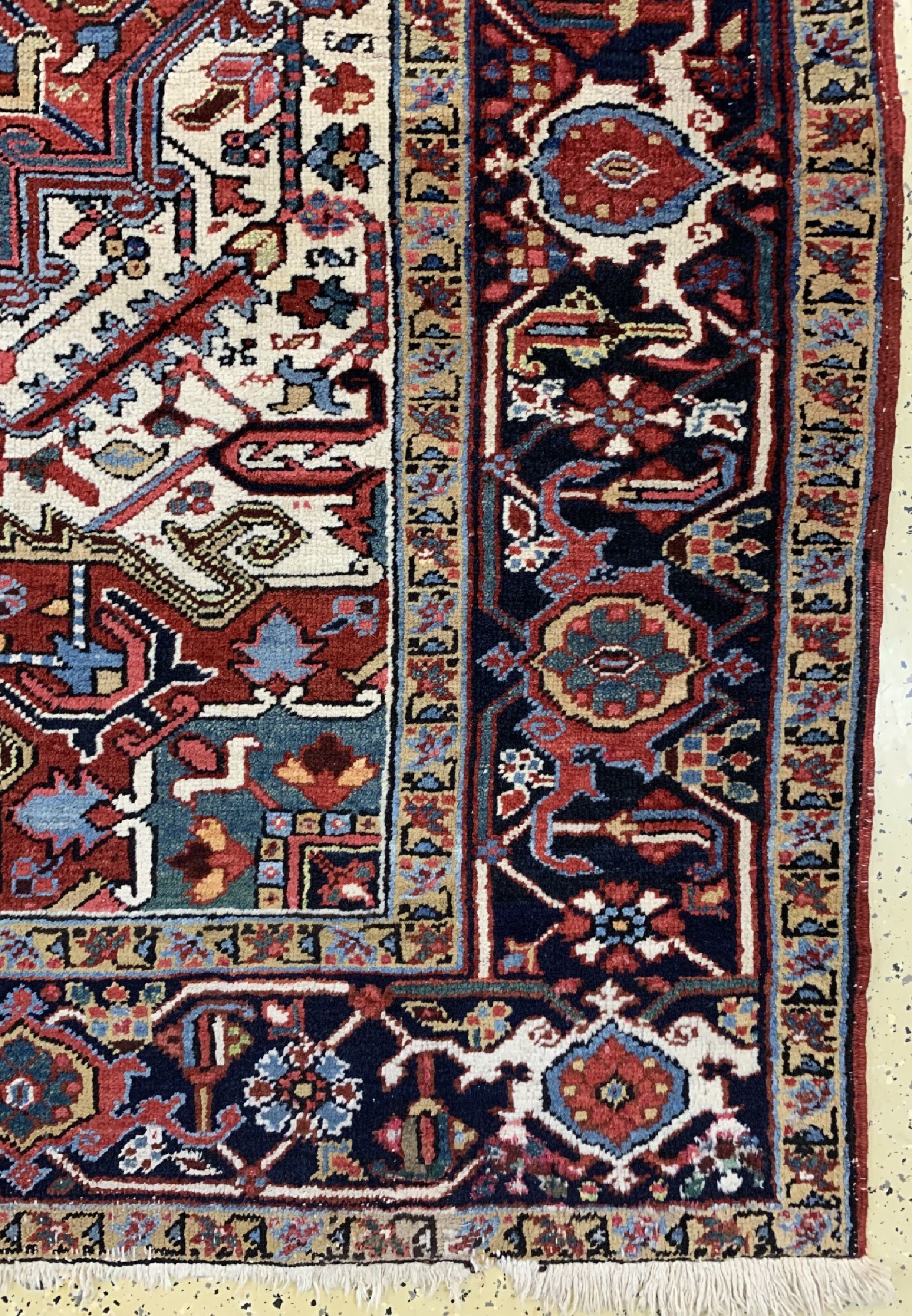 Detail a: Heriz alt, Persien, um 1930, Wolle auf Baumwolle, ca. 300 x 243 cm, EHZ: 3