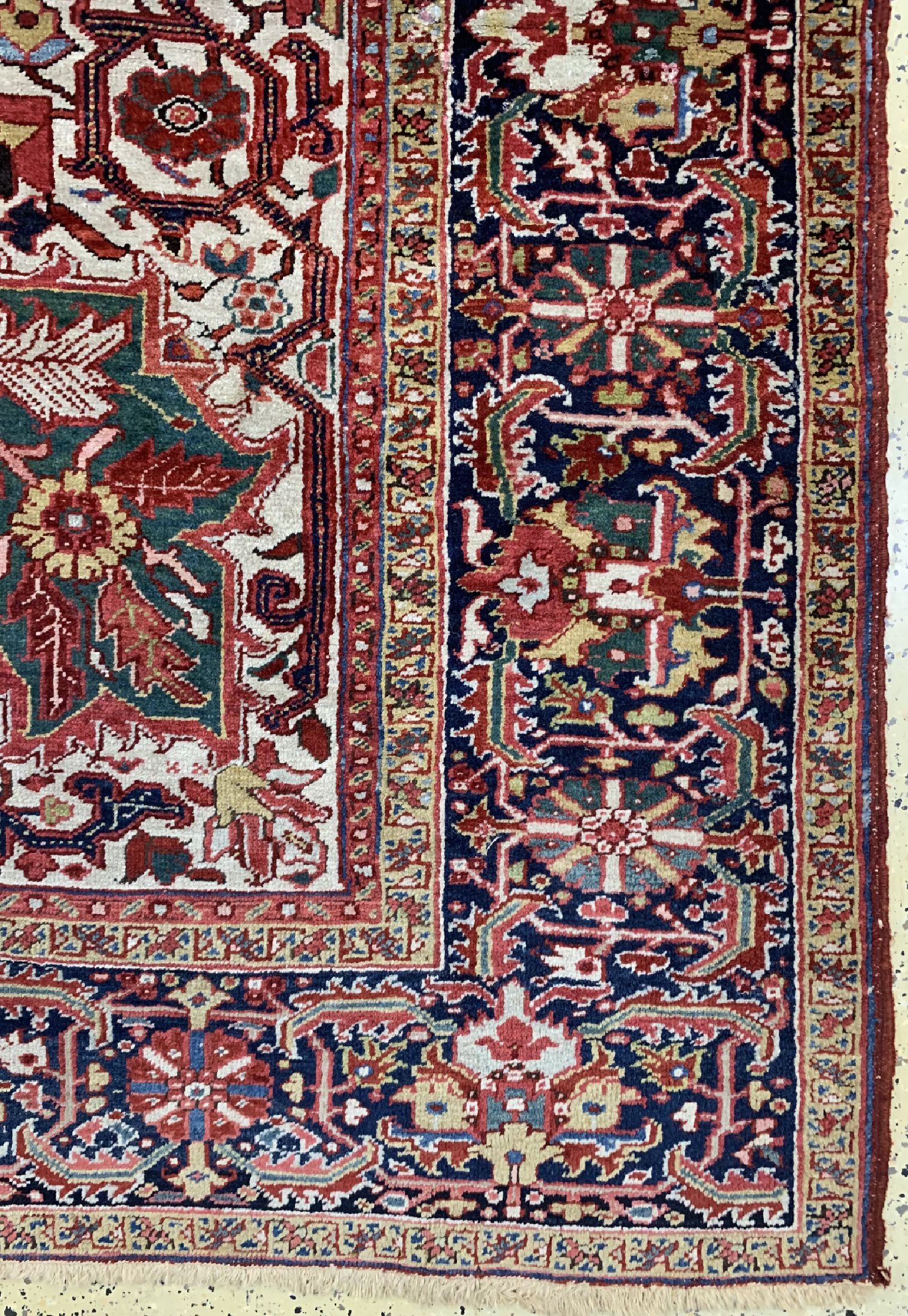 Detail a: Heriz alt, Persien, um 1940, Wolle auf Baumwolle, ca. 380 x 300 cm, EHZ: 3