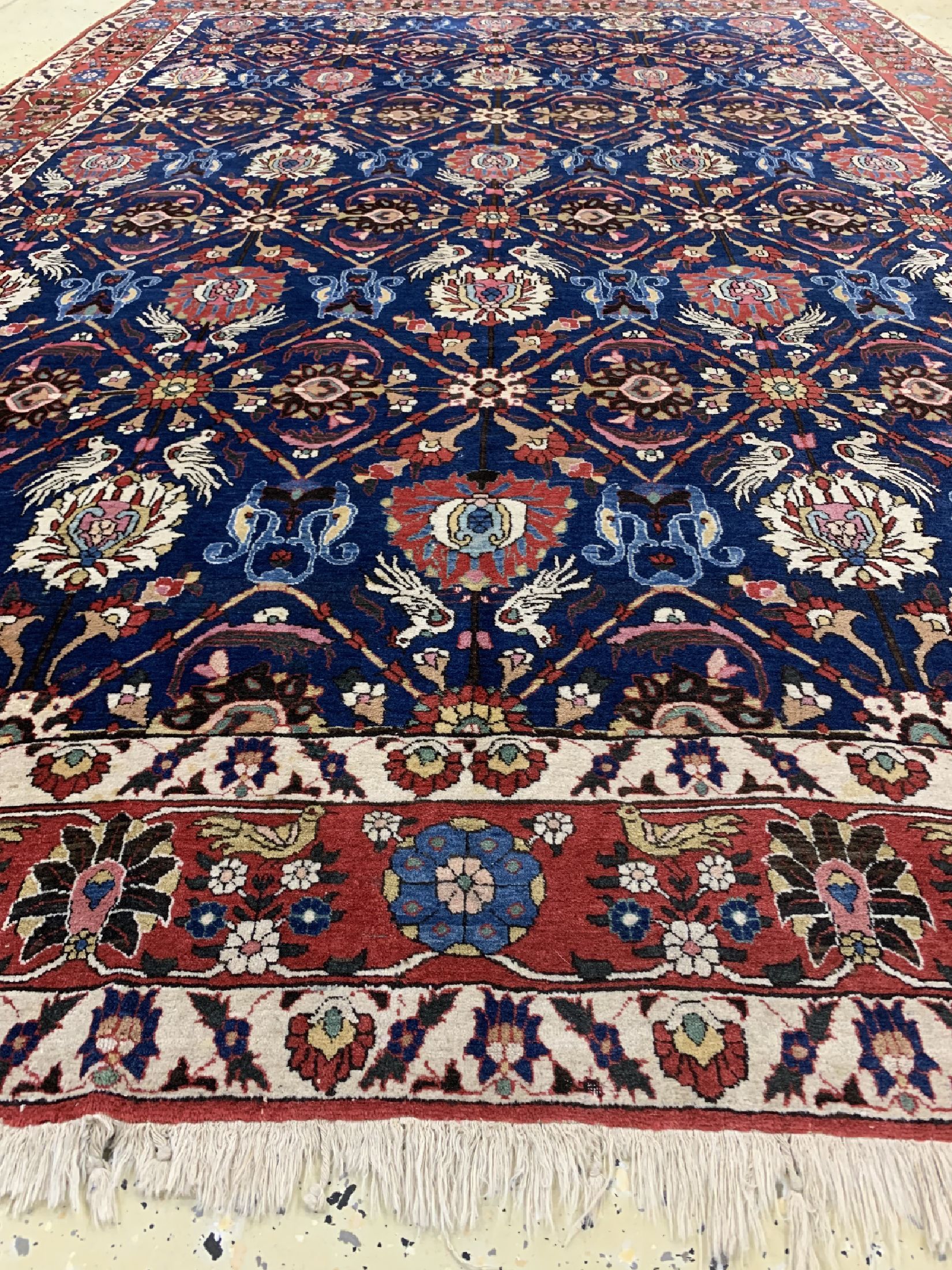 Detail d: Weramin alt, Persien, um 1930, Wolle auf Baumwolle, ca. 310 x 215 cm, EHZ: 2