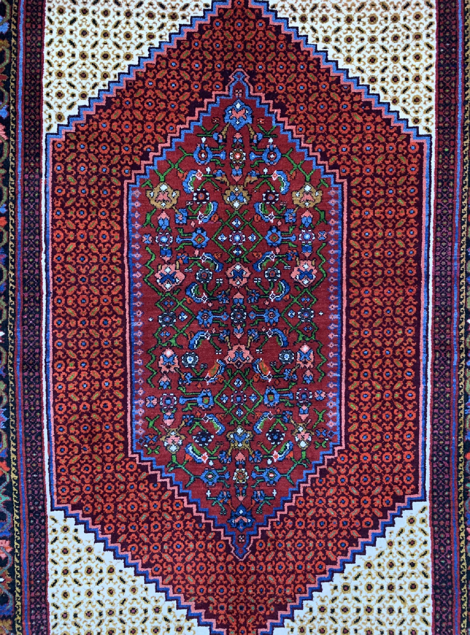 Detail c: Karabagh alt, Kaukasus, um 1950, Wolle auf Wolle, ca. 210 x 135 cm, EHZ: 1-2