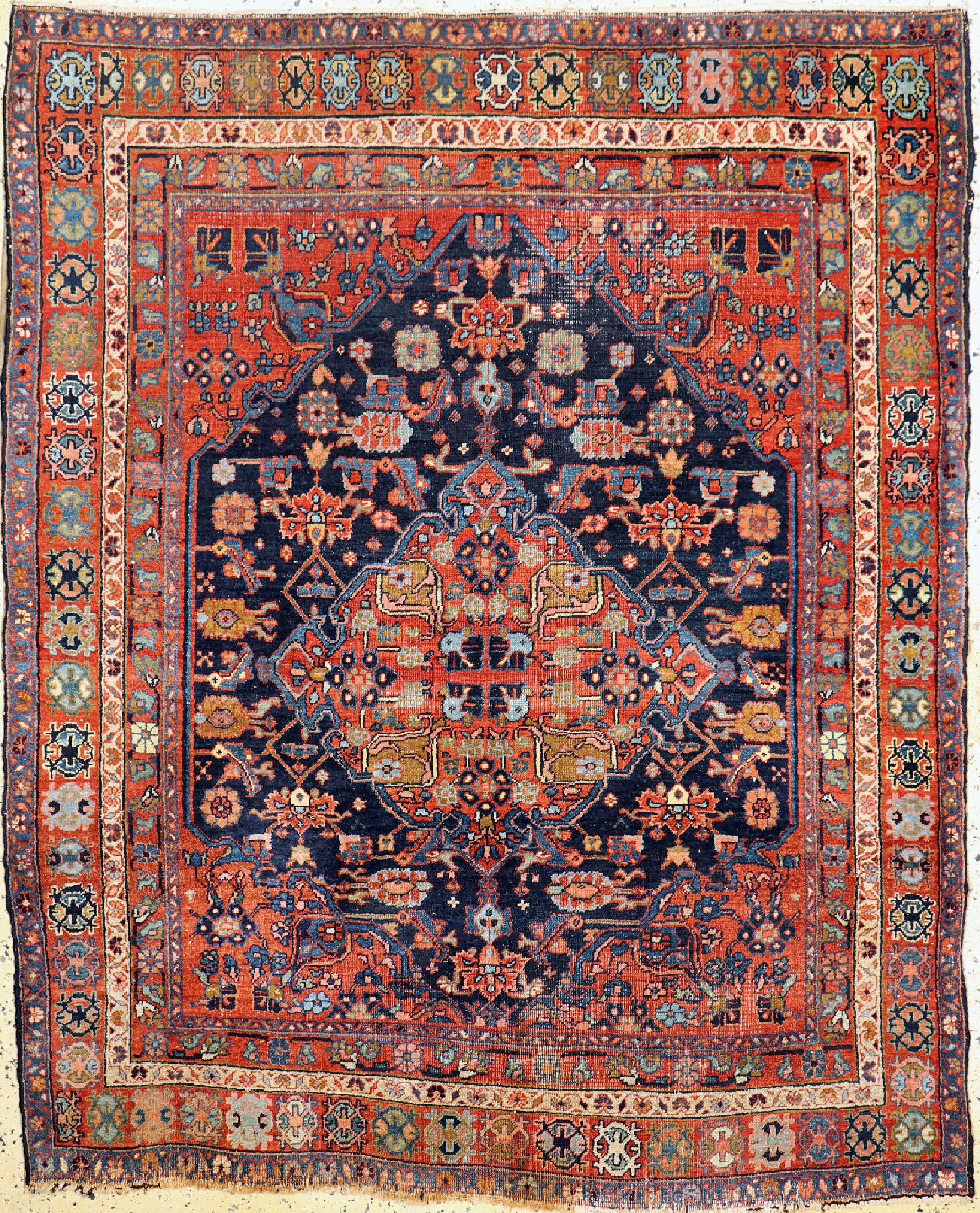 Antiker Heriz, Persien, um 1900, Wolle auf Baumwolle, ca. 182 x 150 cm, EHZ: 4