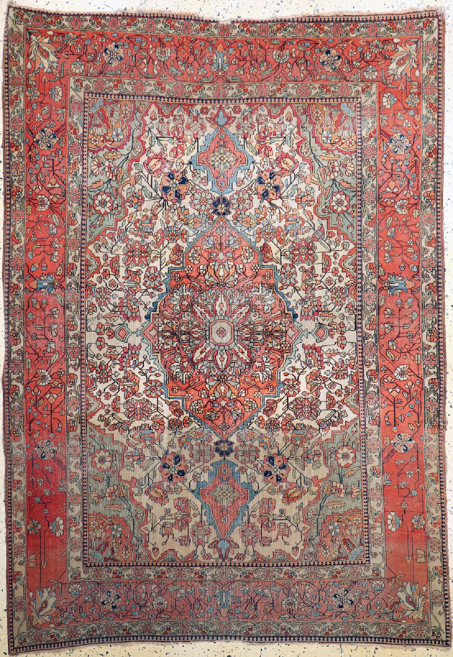 Antiker Mohteschem, Persien, 19.Jhd, Wolle auf Baumwolle, ca. 190 x 135 cm, EHZ: 4