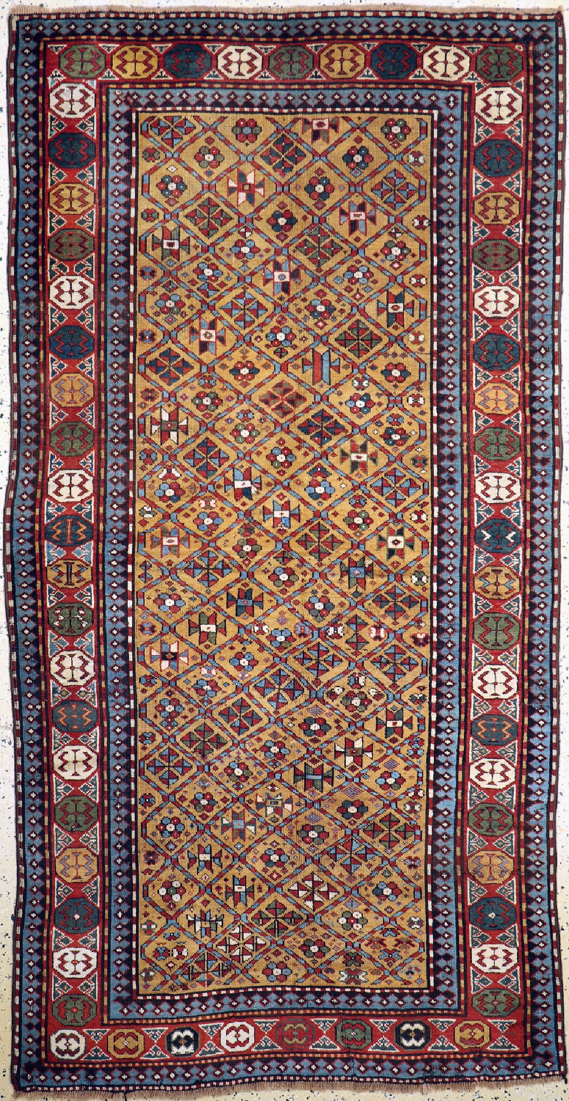Antiker Kazak, Kaukasus, 19.Jhd, Wolle auf Wolle, ca. 250 x 130 cm, EHZ: 2, (minimal restauriert)