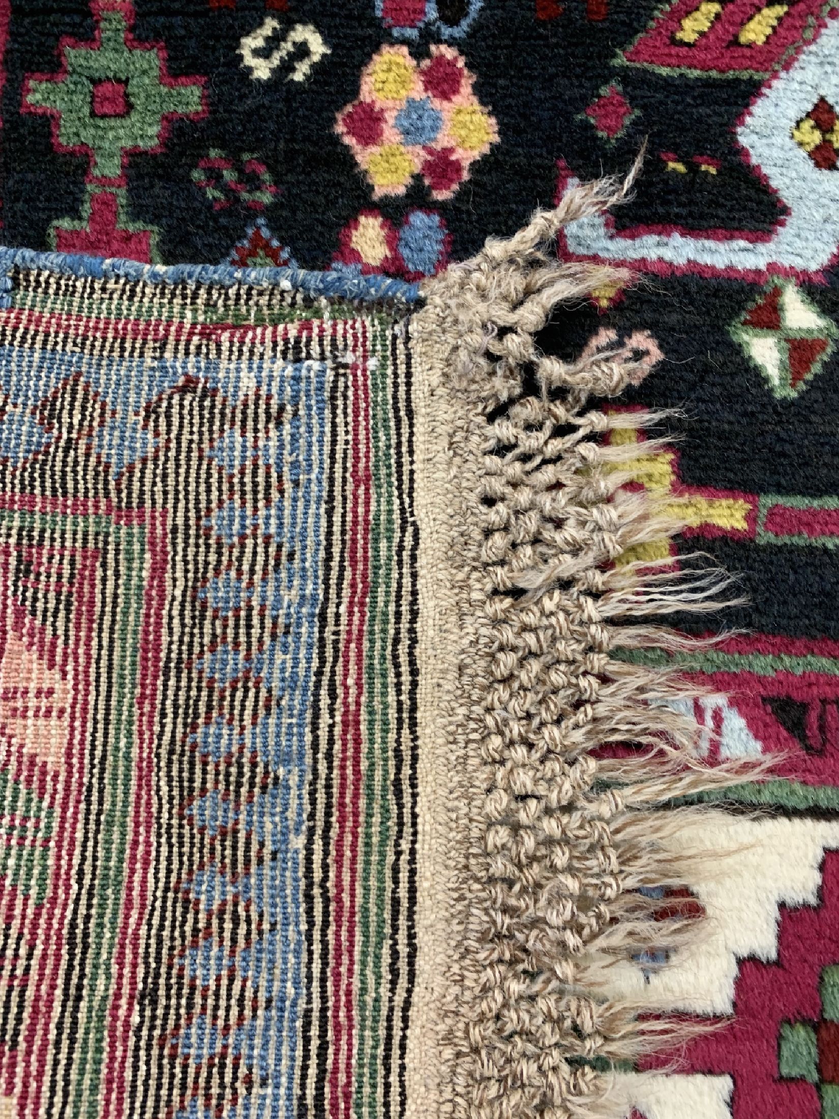 Detail f: Antiker Kazak, Kaukasus, 19.Jhd, Wolle auf Wolle, ca. 315 x 115 cm, EHZ: 1-2