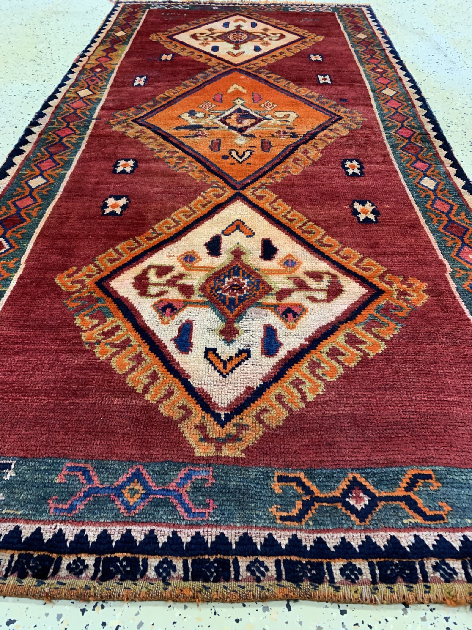 Detail d: Louri Gabbeh, Persien, datiert 1371(1950), Wolle auf Wolle, ca. 235 x 118 cm, EHZ: 3