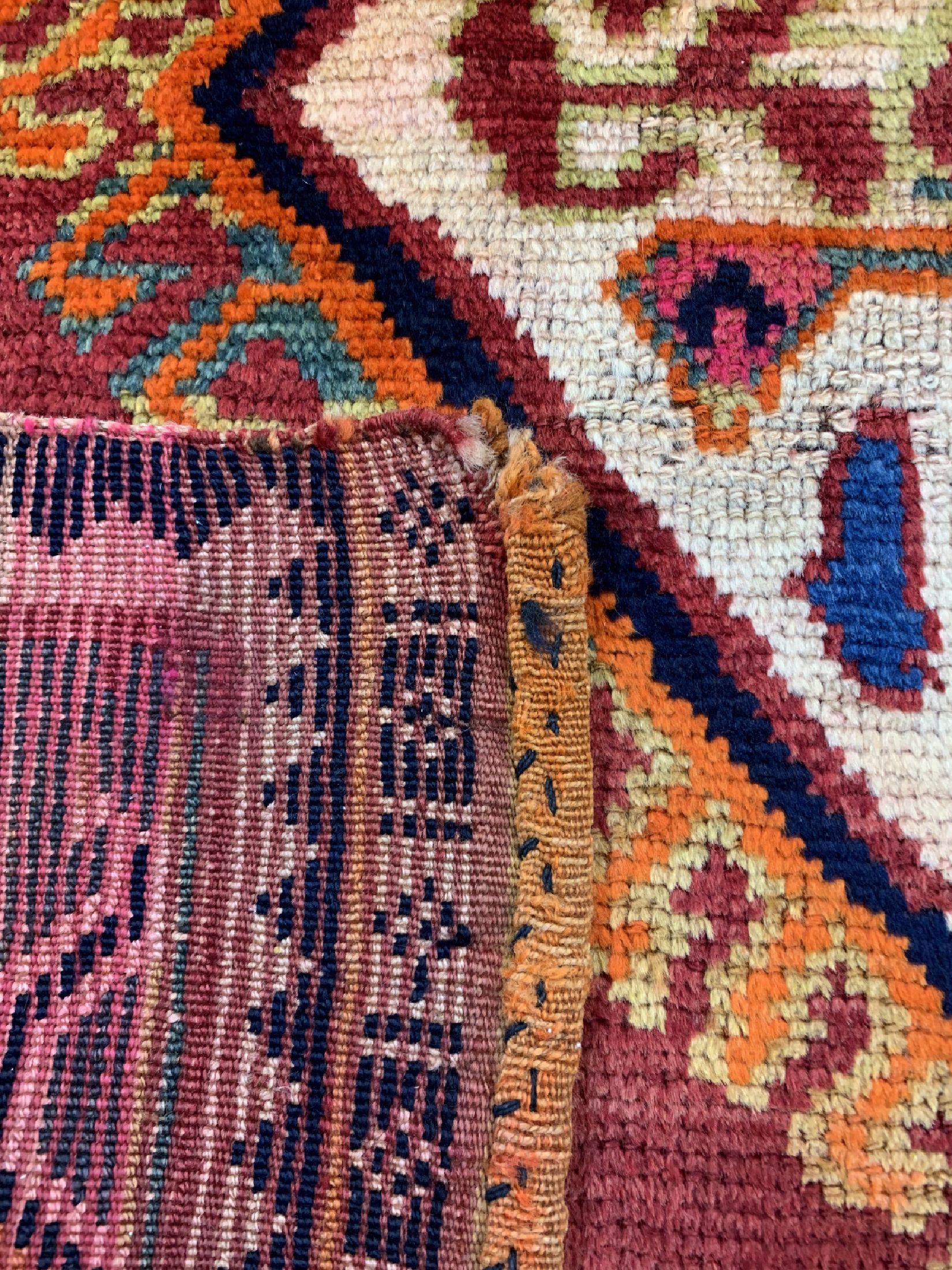Detail e: Louri Gabbeh, Persien, datiert 1371(1950), Wolle auf Wolle, ca. 235 x 118 cm, EHZ: 3