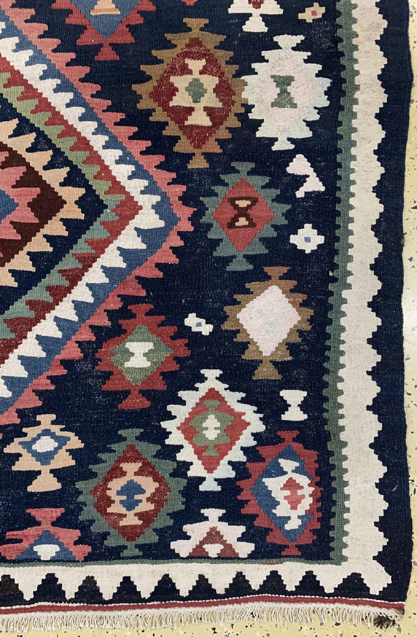 Detail a: Bidjar Kelim, Persien, um 1920/1930, Wolle auf Baumwolle, ca. 330 x 140 cm, Reinigungsbedürftig, EHZ: 2