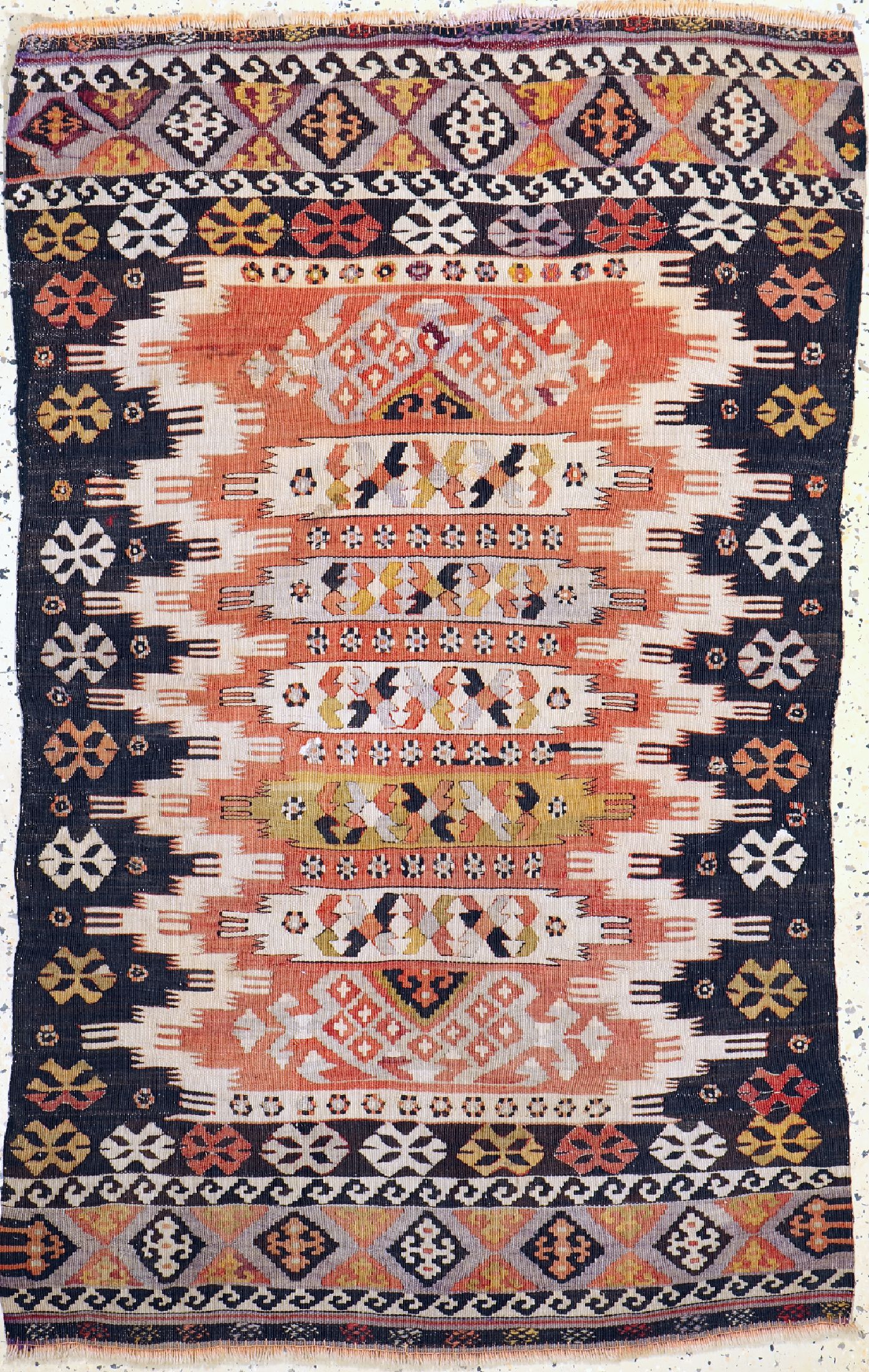 Konya Kelim, Türkei, um 1930/1940, Wolle auf Wolle, ca. 130 x 83 cm, EHZ: 2