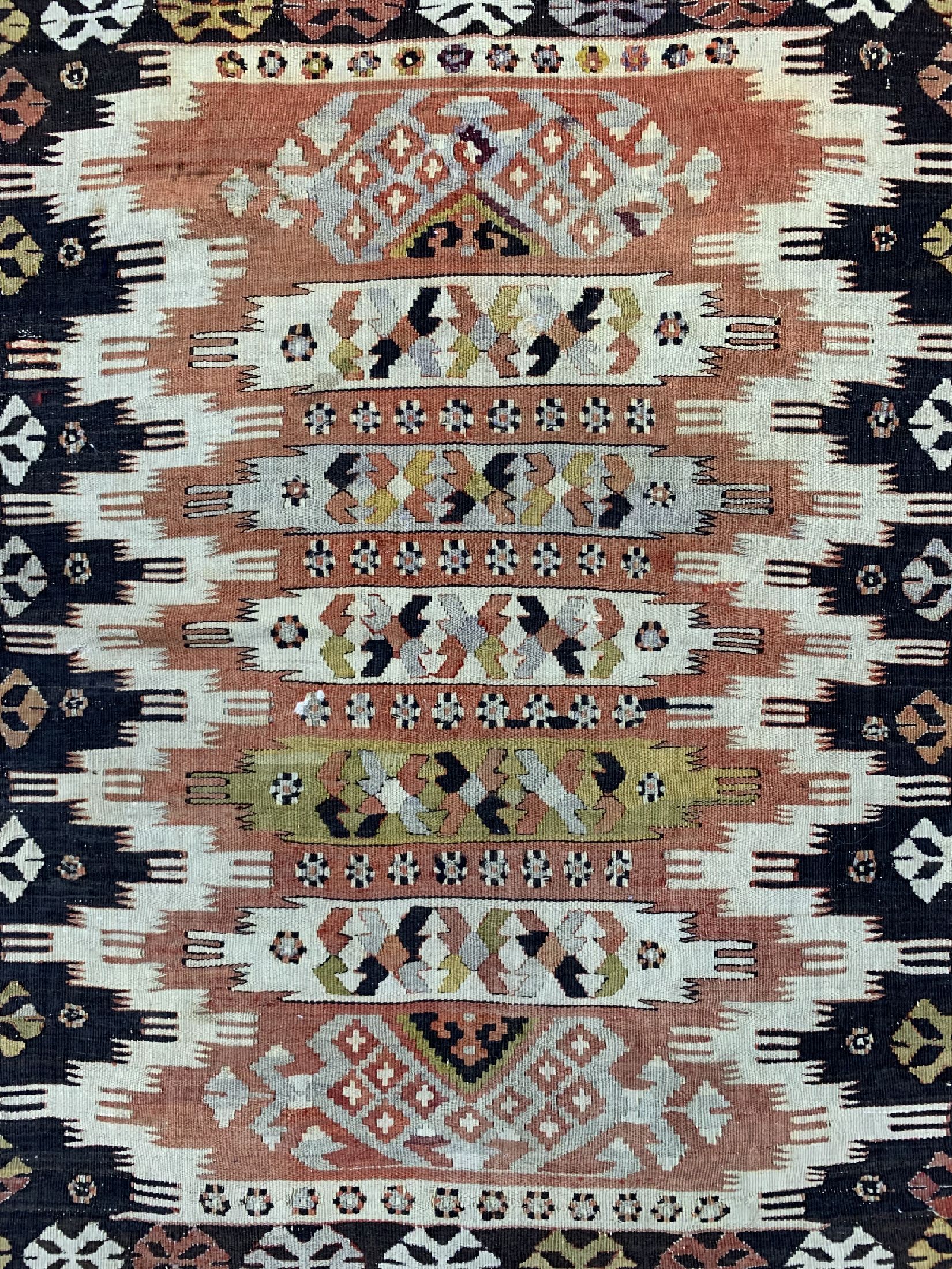 Detail b: Konya Kelim, Türkei, um 1930/1940, Wolle auf Wolle, ca. 130 x 83 cm, EHZ: 2