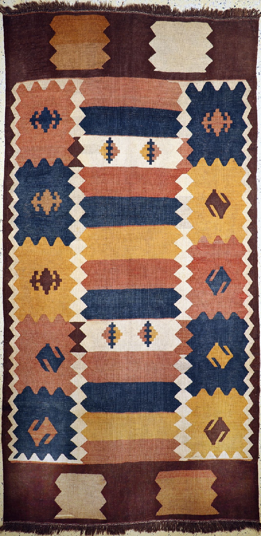 Tadschiken Kelim, Tadschikistan, um 1930/1940, Wolle auf Wolle, ca. 333 x 165 cm, EHZ: 1-2