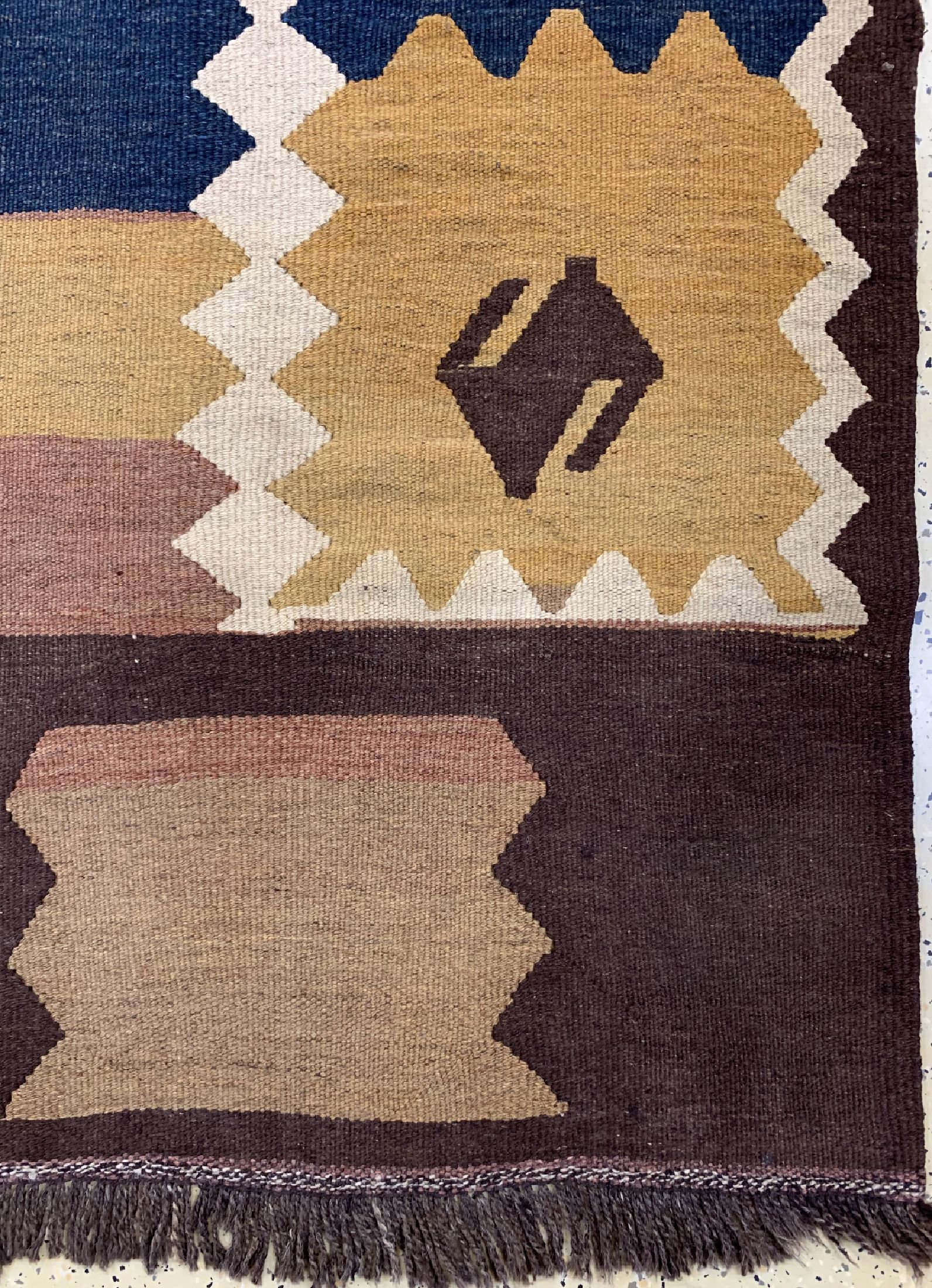 Detail a: Tadschiken Kelim, Tadschikistan, um 1930/1940, Wolle auf Wolle, ca. 333 x 165 cm, EHZ: 1-2