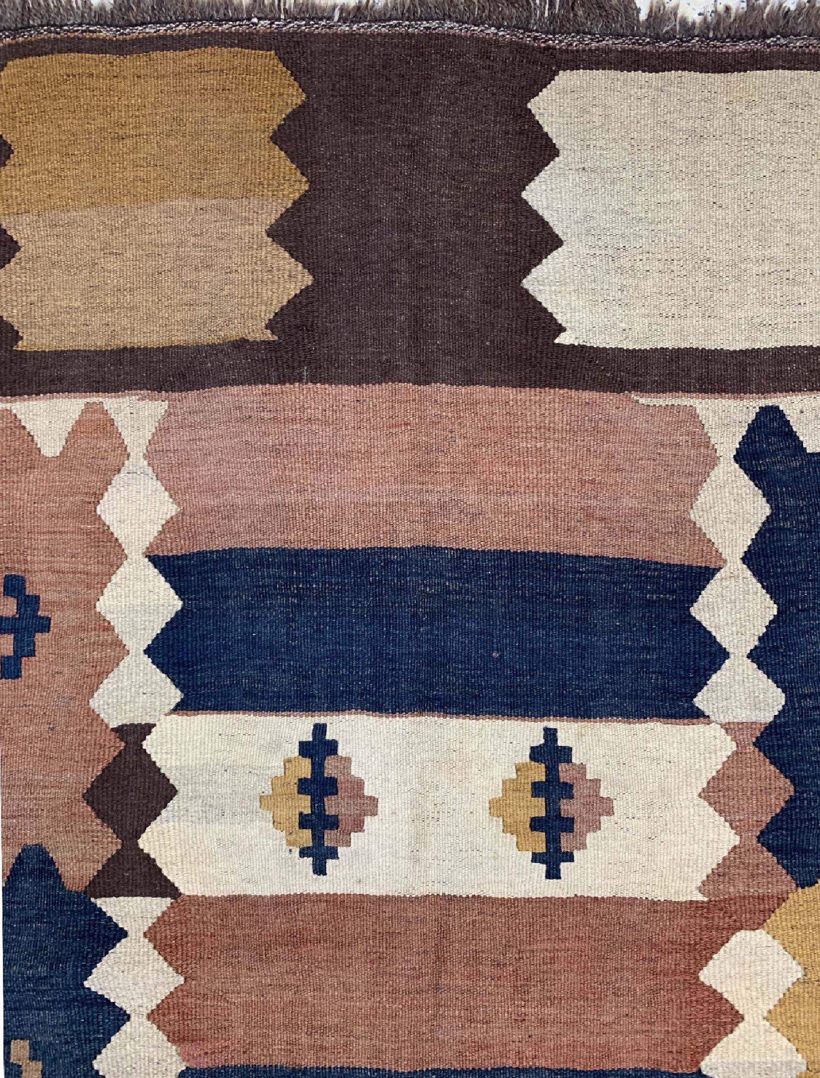 Detail c: Tadschiken Kelim, Tadschikistan, um 1930/1940, Wolle auf Wolle, ca. 333 x 165 cm, EHZ: 1-2
