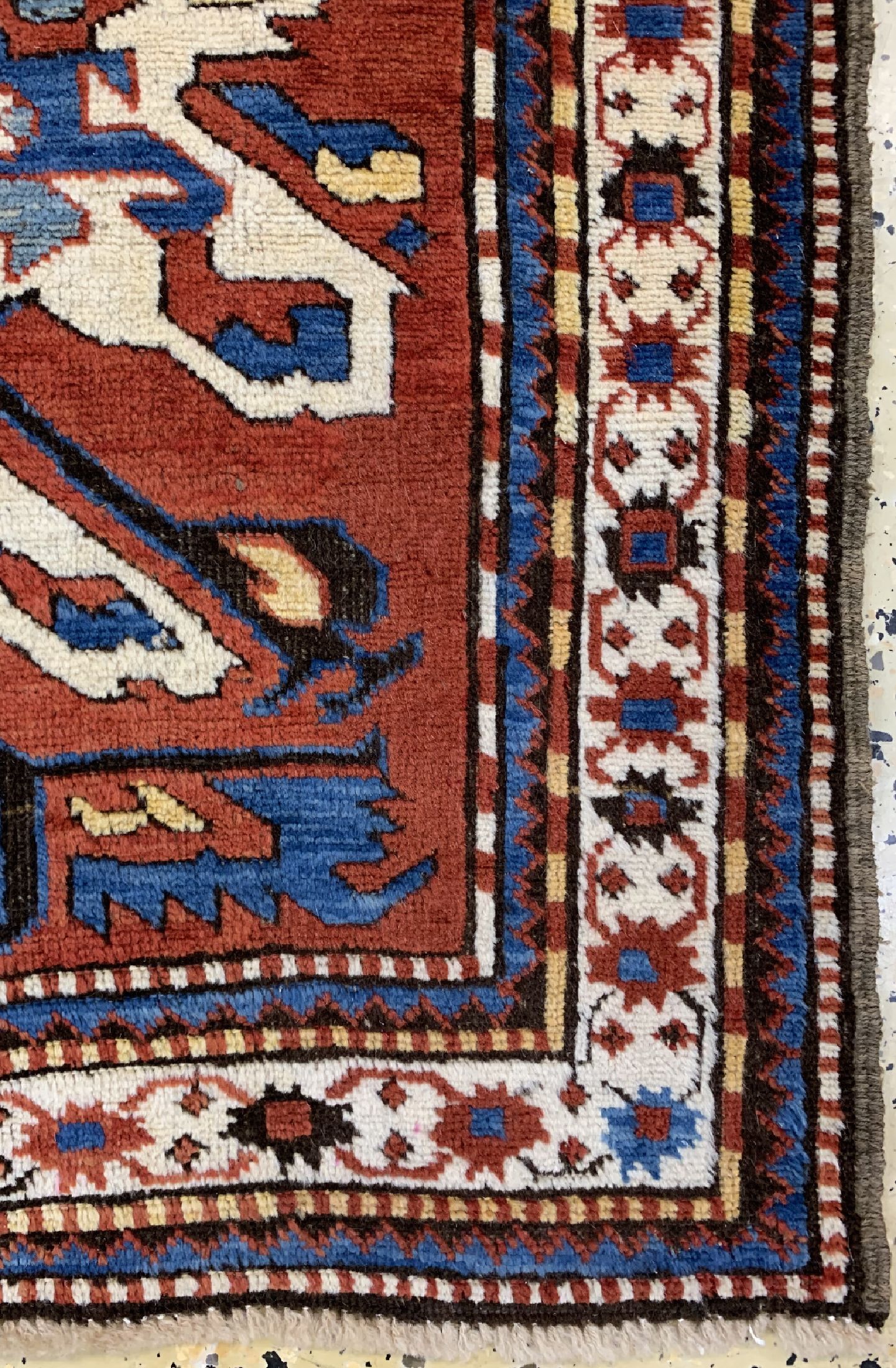 Detail a: Tschelaberd"Adler-Kazak"antik, Kaukasus, um 1900, Wolle auf Wolle, ca. 197 x 137 cm, EHZ: 2.