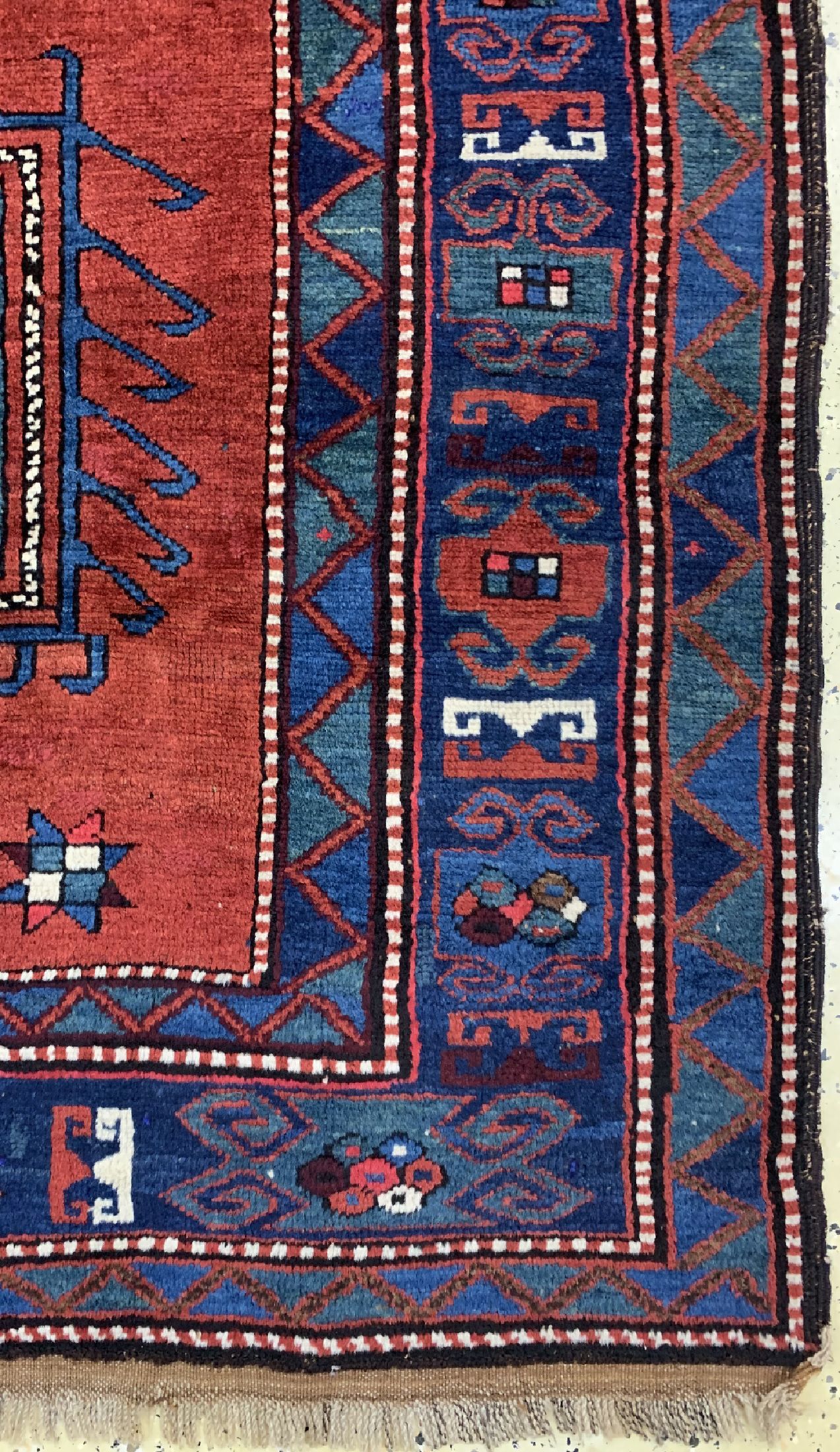 Detail a: Armenischer Kazak, Kaukasus, um 1900, Wolleauf Wolle, ca. 240 x 160 cm, EHZ: 2