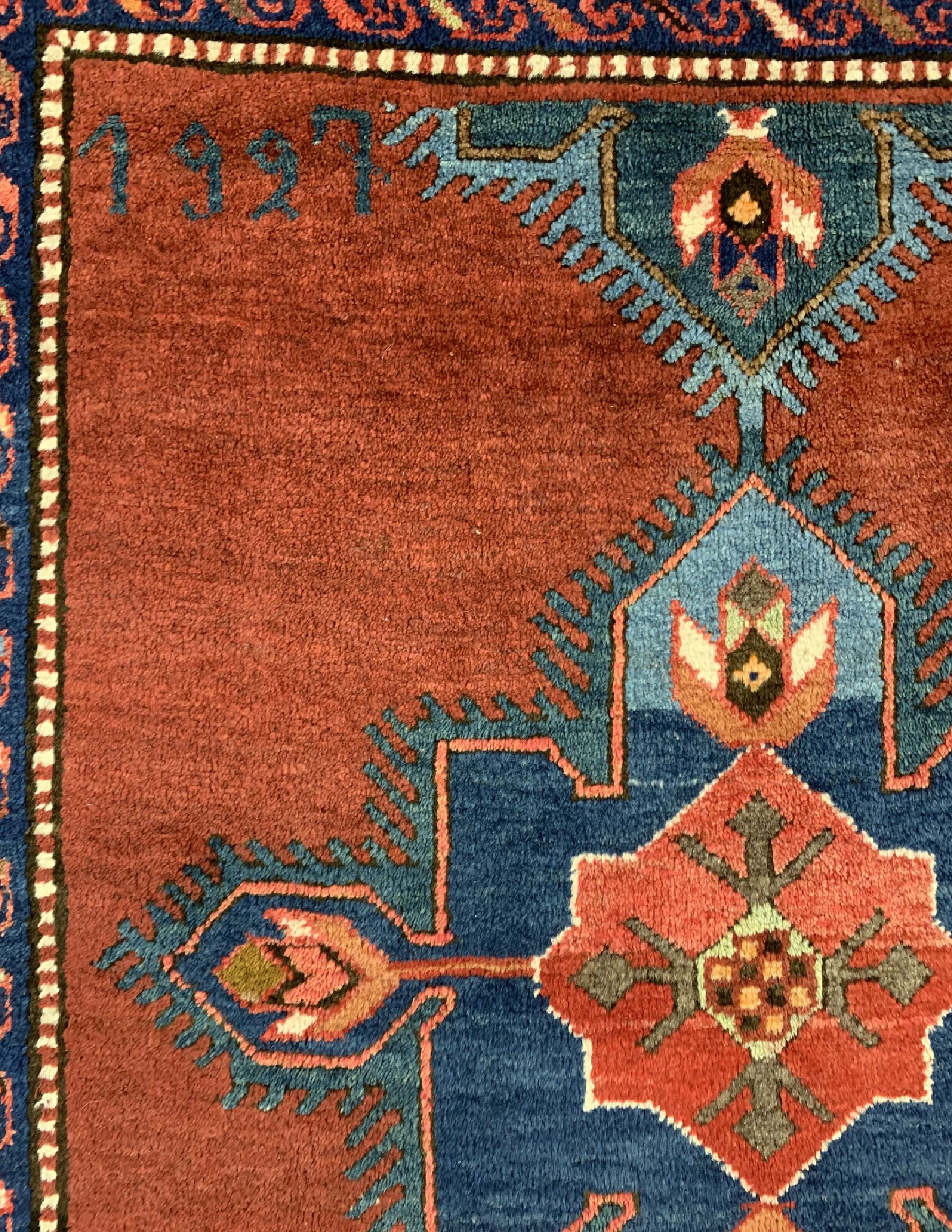 Detail d: Armenischer Kazak, Kaukasus, datiert 1927 , Wolle auf Wolle, ca. 255 x 150 cm, EHZ: 2