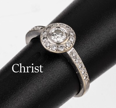 Image 26745952 - 14 kt Gold CHRIST Brillant-Ring