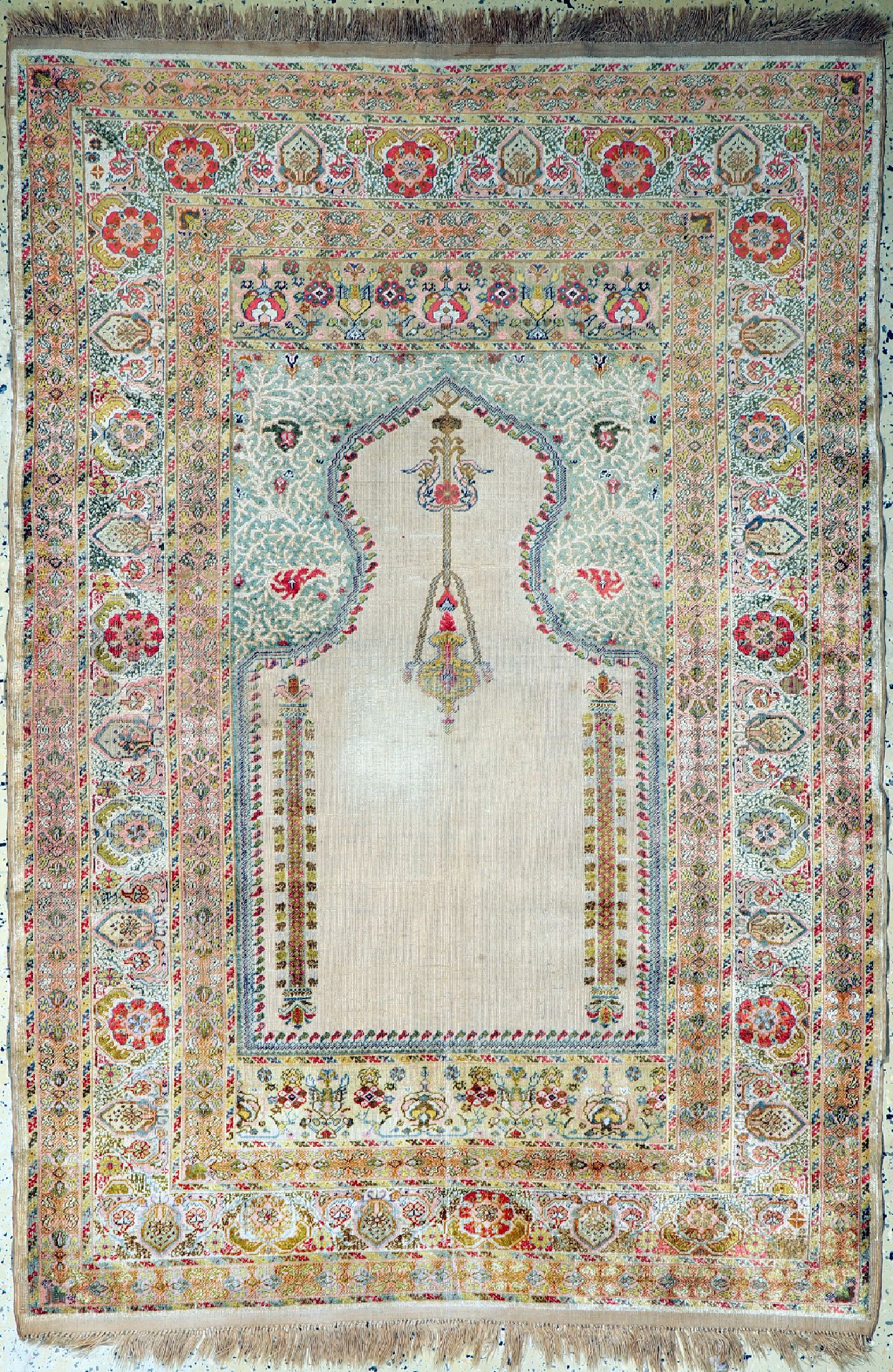 Antiker Kayseri Flosch, Türkei, um 1900, merzerisierte Baumwolle, ca. 185 x 130 cm, EHZ: 3
