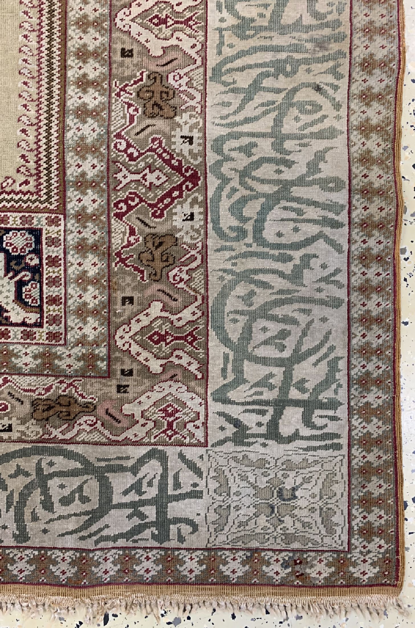 Detail a: Antiker Kayseri Flosch, Türkei, um 1900, merzerisierte Baumwolle, ca. 195 x 137 cm, EHZ: 3