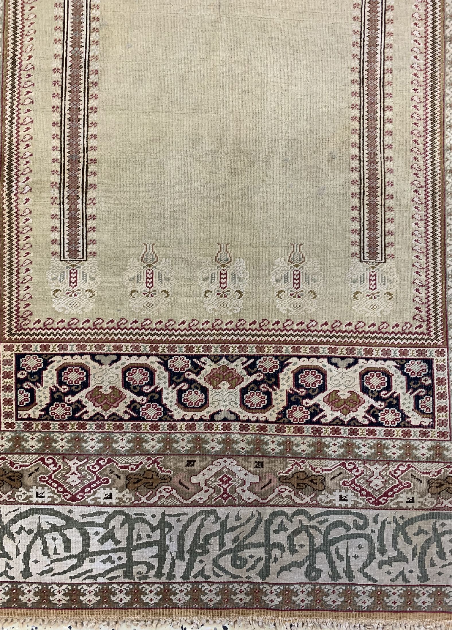 Detail b: Antiker Kayseri Flosch, Türkei, um 1900, merzerisierte Baumwolle, ca. 195 x 137 cm, EHZ: 3