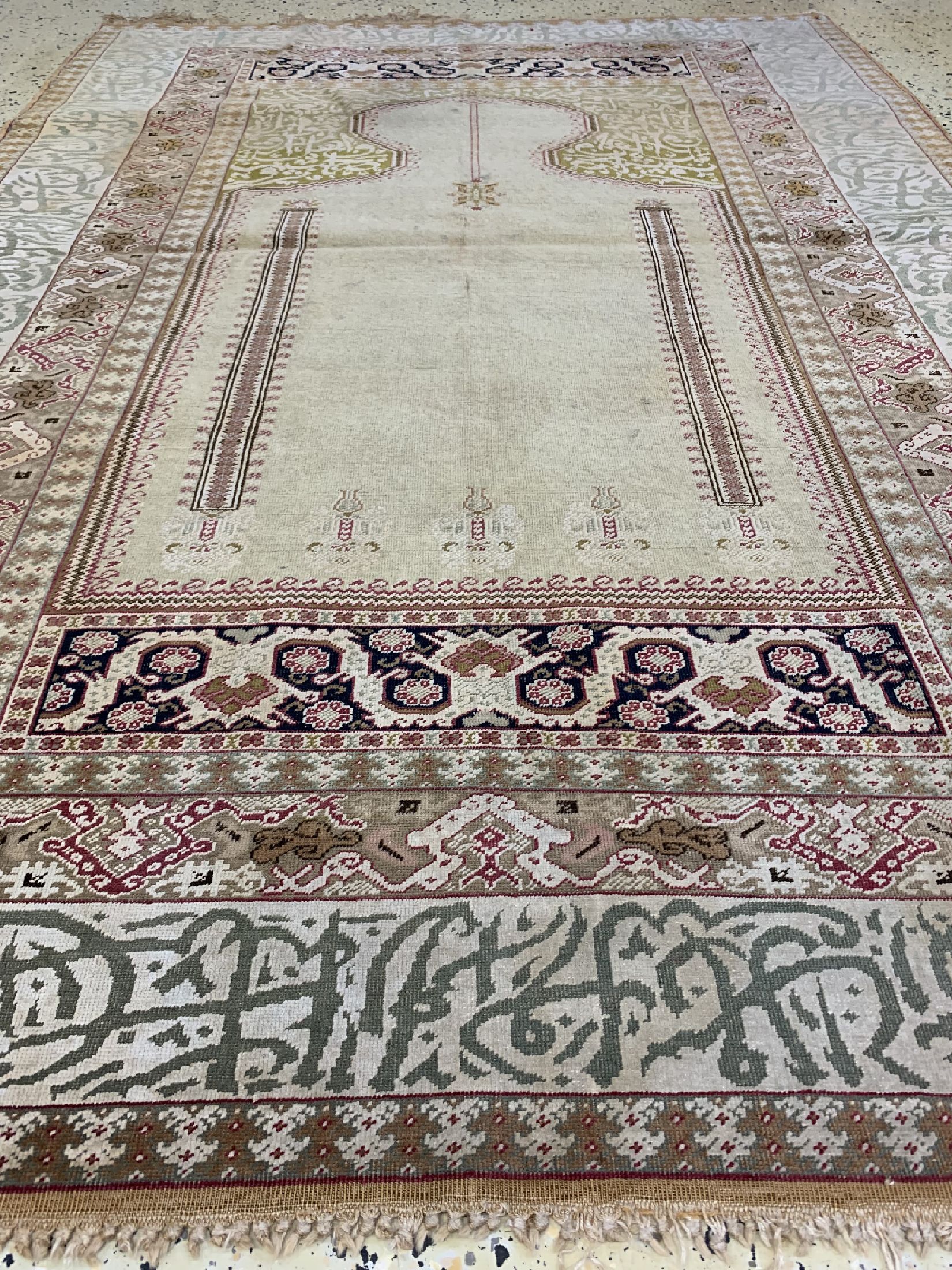 Detail d: Antiker Kayseri Flosch, Türkei, um 1900, merzerisierte Baumwolle, ca. 195 x 137 cm, EHZ: 3