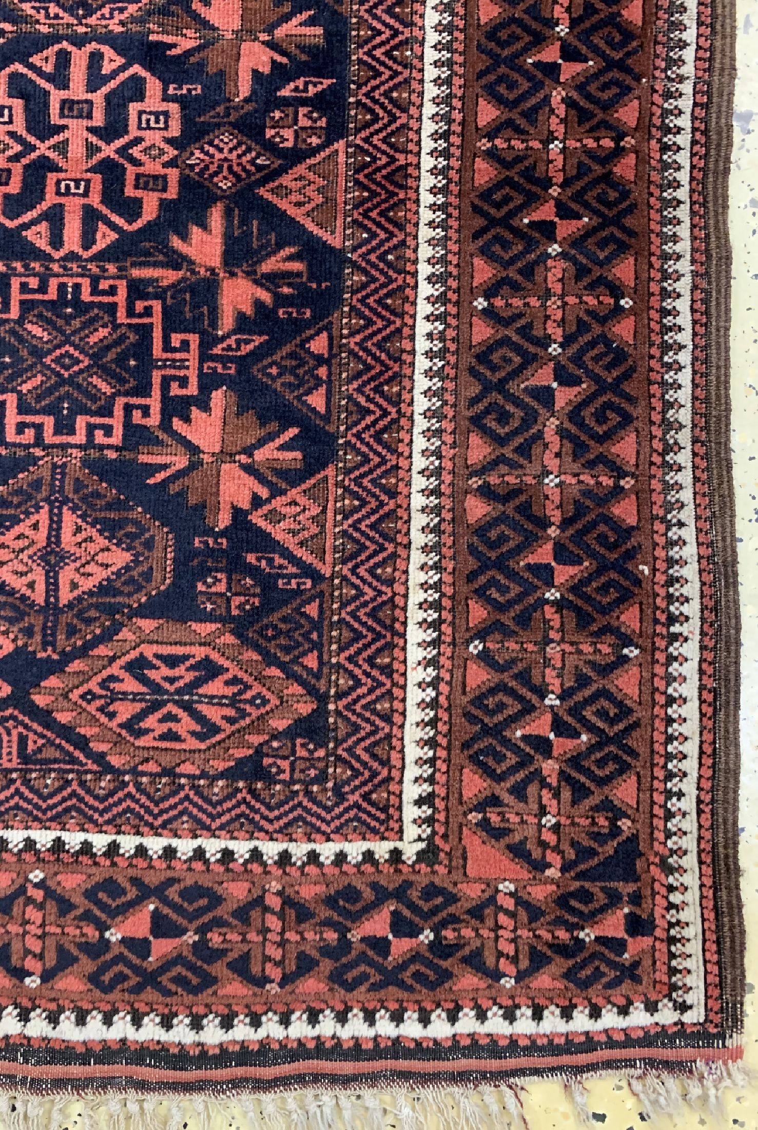 Detail a: Antiker Belutsch, Persien, um 1900, Wolle auf Wolle, ca. 195 x 114 cm, EHZ: 2-3