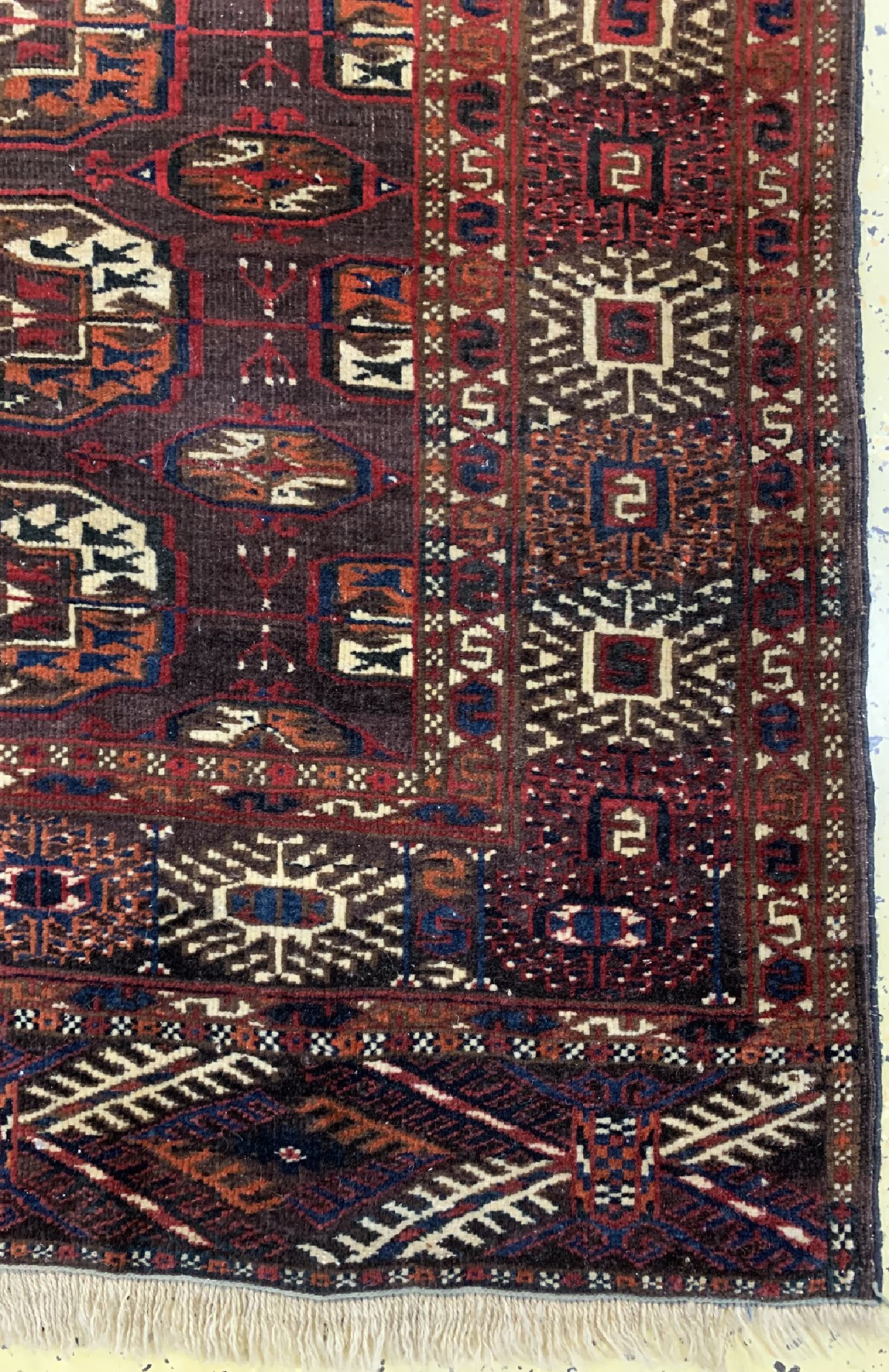 Detail a: Buchara Hauptteppich antik, Turkmenistan, um 1900, Wolle auf Wolle, ca. 335 x 180 cm, EHZ: 3