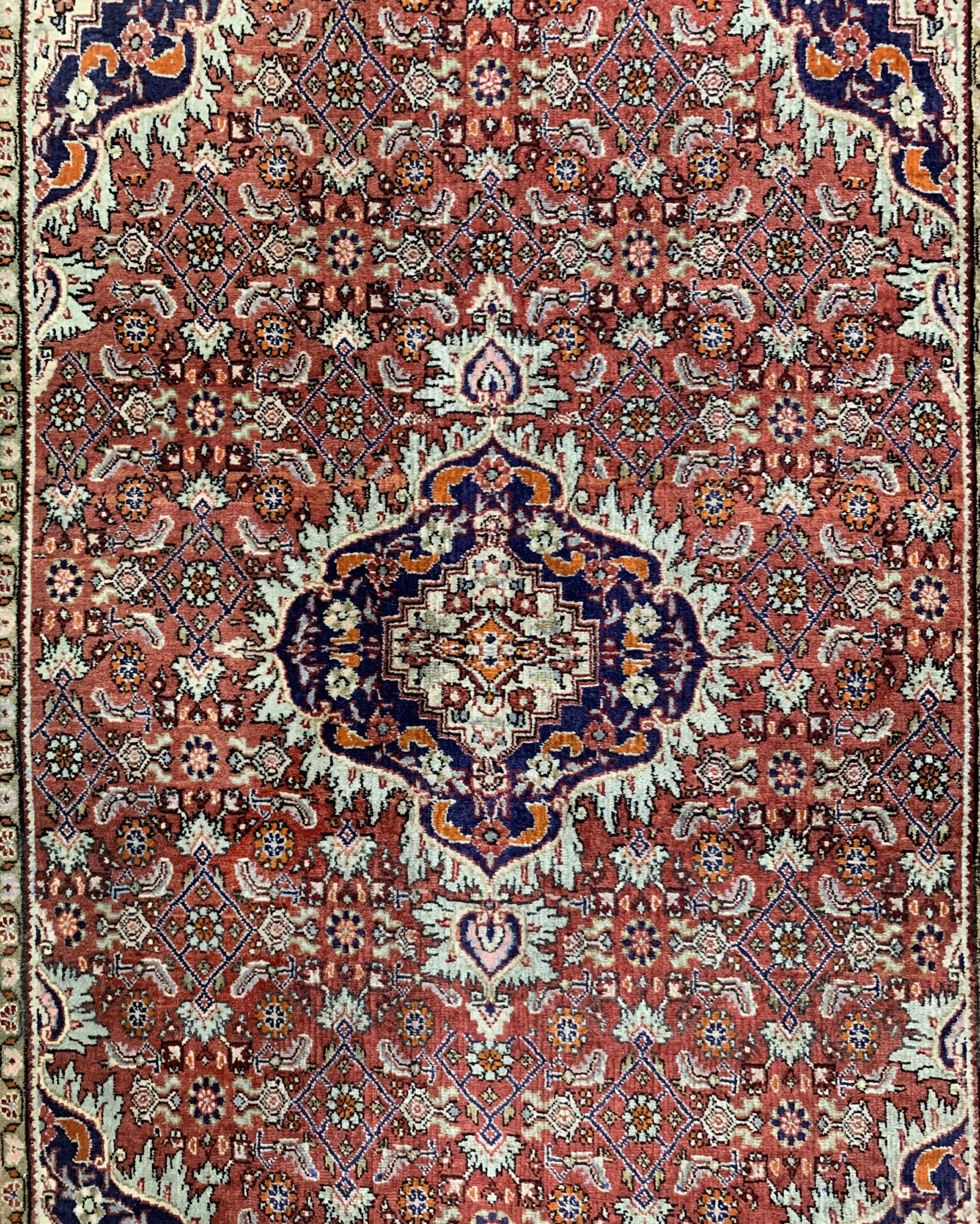 Detail d: 1 paar alte Bidjar, Persien, um 1950, Wolleauf Baumwolle, ca. 190 x 125 cm, EHZ: 2-3