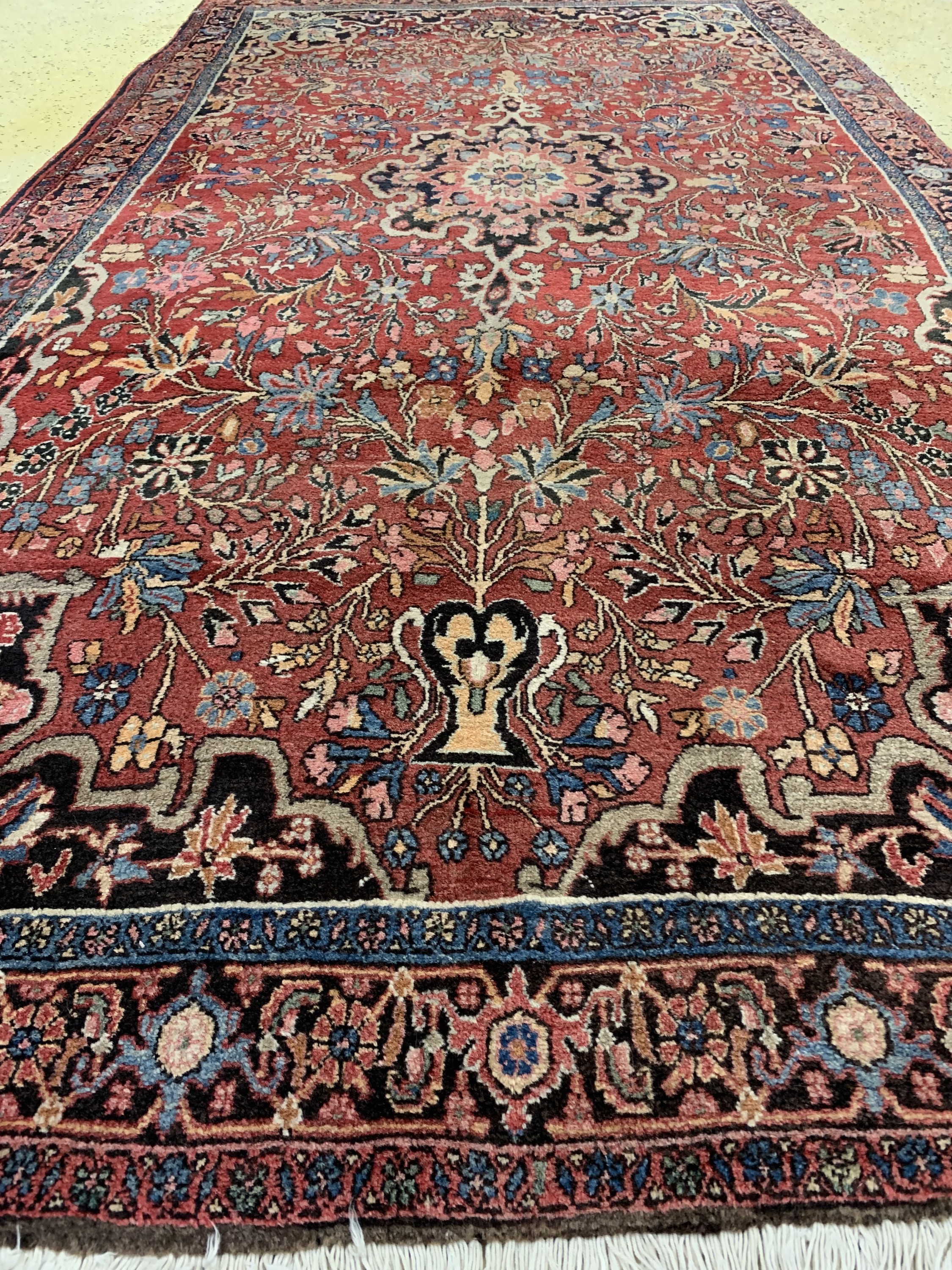 Detail d: Bidjar alt, Persien, um 1950, Wolle auf Baumwolle, ca. 280 x 155 cm, EHZ: 2
