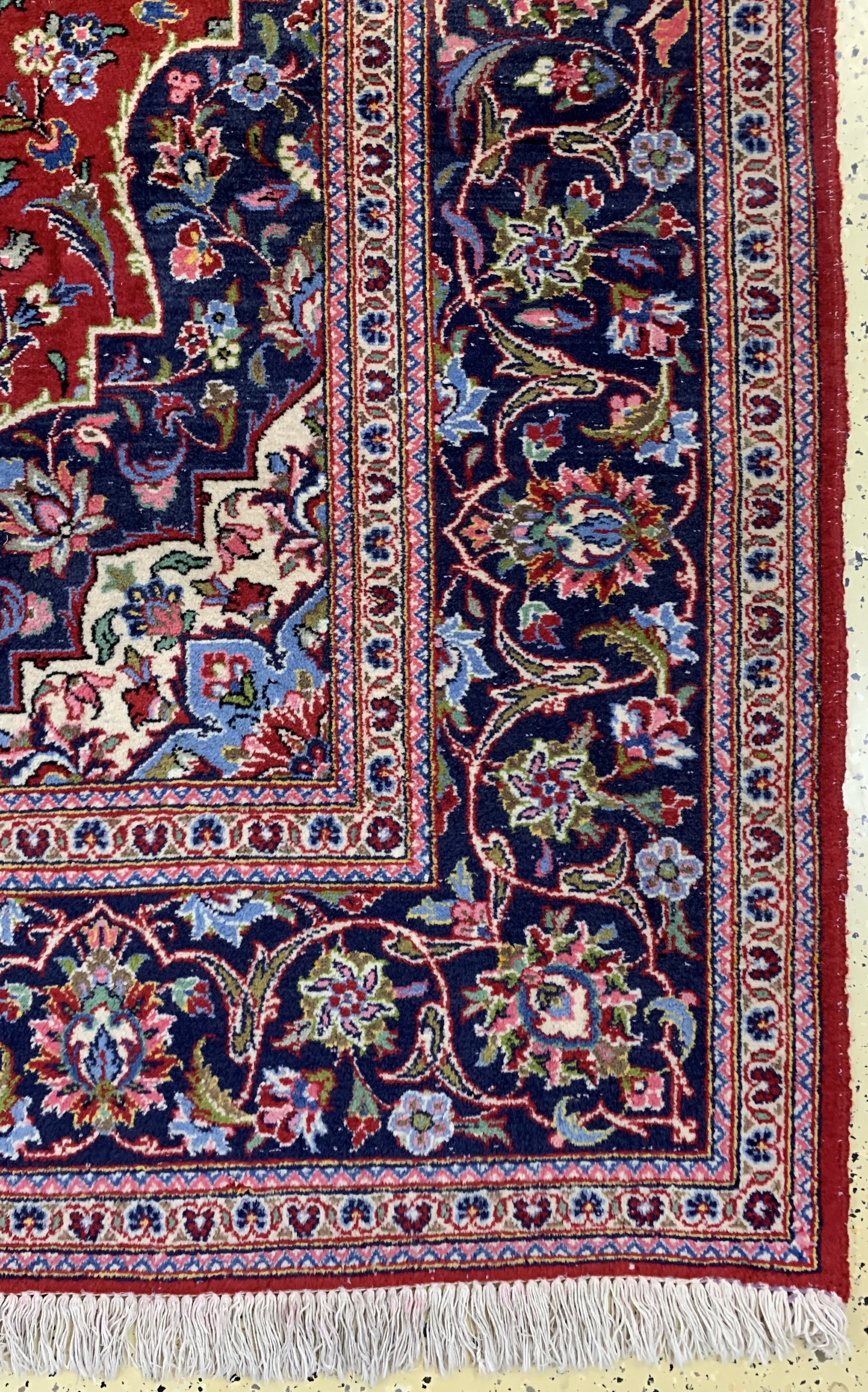 Detail a: Keschan, Persien, ca. 50 Jahre, Wolle auf Baumwolle, ca. 296 x 204 cm, EHZ: 2