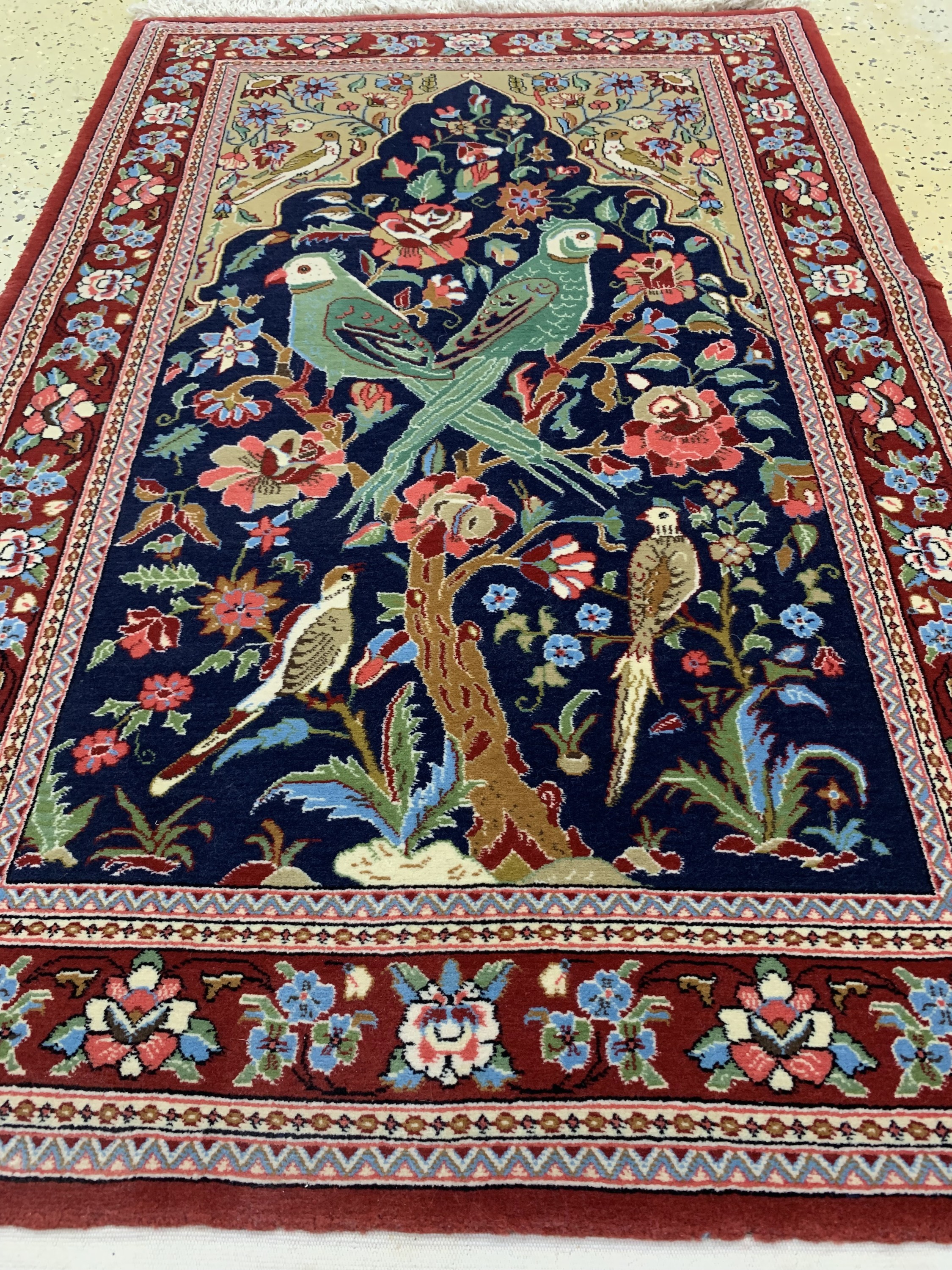 Detail c: Ghom fein, Persien, ca. 50 Jahre, Korkwolle, ca. 125 x 81 cm, EHZ: 2