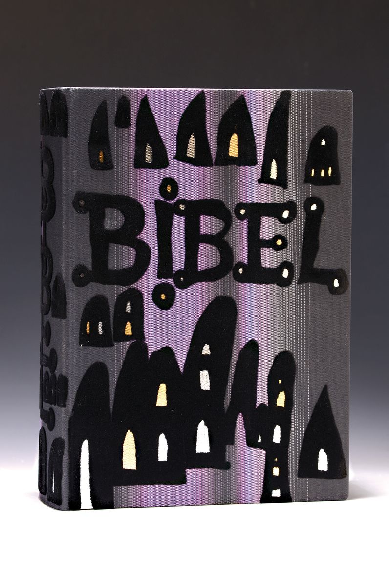 Detail k: Die Bibel, illustriert von Friedensreich Hundertwasser (1928-2000), Augsburg 1995, Pattloch Verlag, Hamp/Stenzel/Künzinger, Die Heilige Schrift des ...
