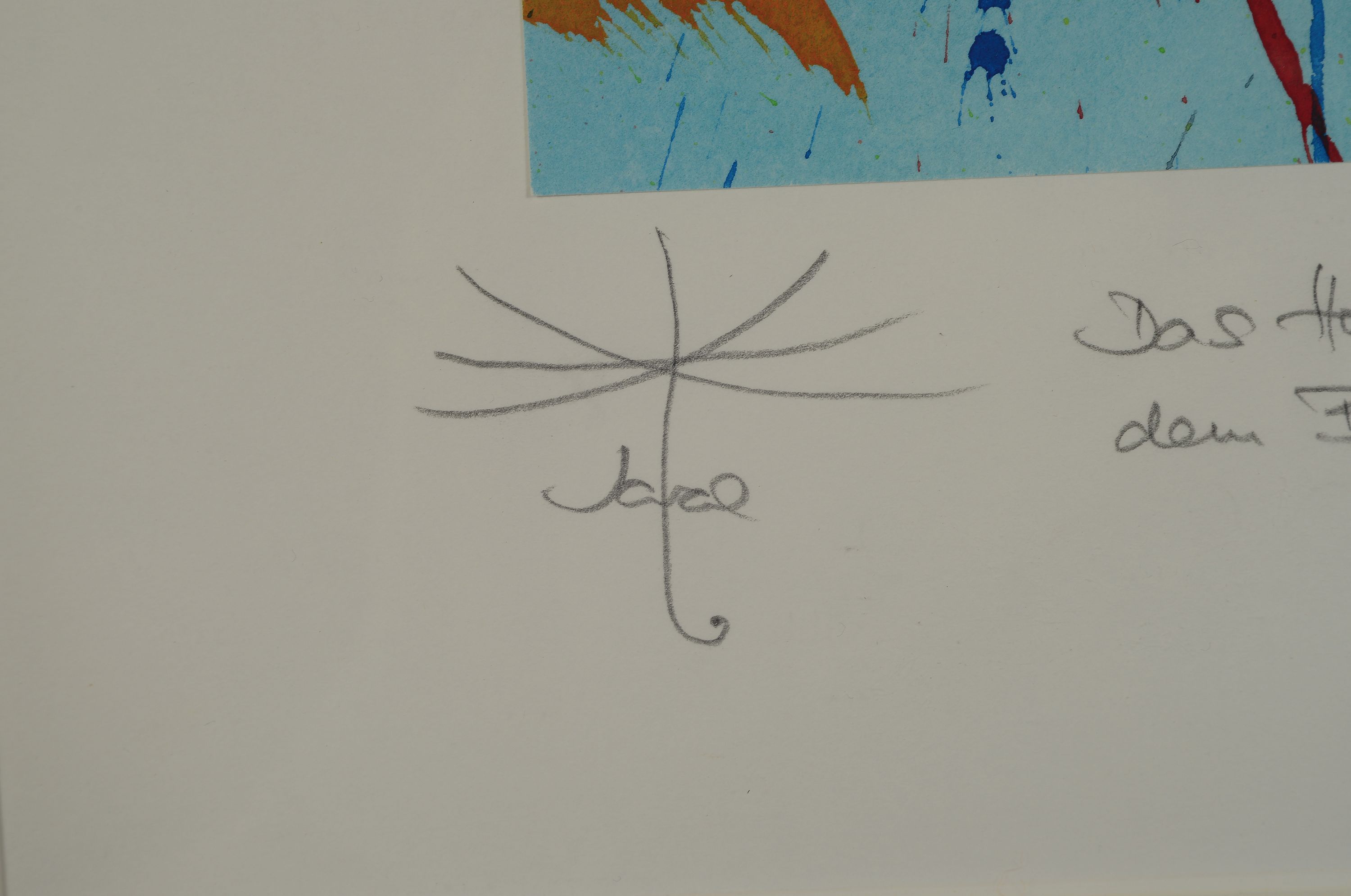 Detail l: Sarah Kirsch, 1935-2013, Das Hotel auf dem Bahnsteig, Aquarell von 1998, ca. 17.5x14cm, Signet, betitelt, datiert, u.Gl., R. ca. 57x50cm