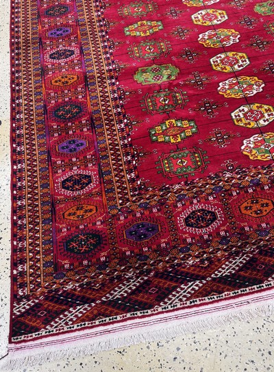 26750534l - Buchara´Palastteppich´, Turkmenistan, Auftragsarbeit, ca. 10 Jahre, Wolle auf Wolle,ca. ...