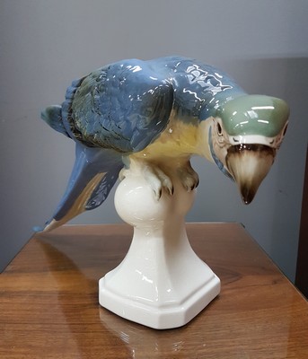 26750541a - Porzellanfigur/Papagei, Royal Dux, 20. Jh.