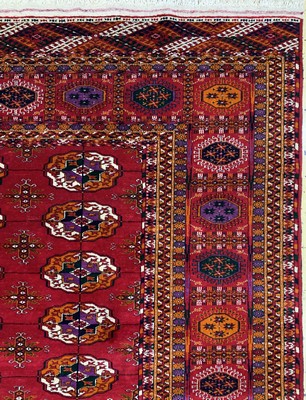 26750543d - Bukhara#"Palace Carpet#", Turkmenistan, commissioned work, approx. 10 years, wool on wool, approx. 711 x 364 cm, condition: 1-2. Antique, old and decorative collector Orientalrugs, Carpets, Textiles and Flatweaves