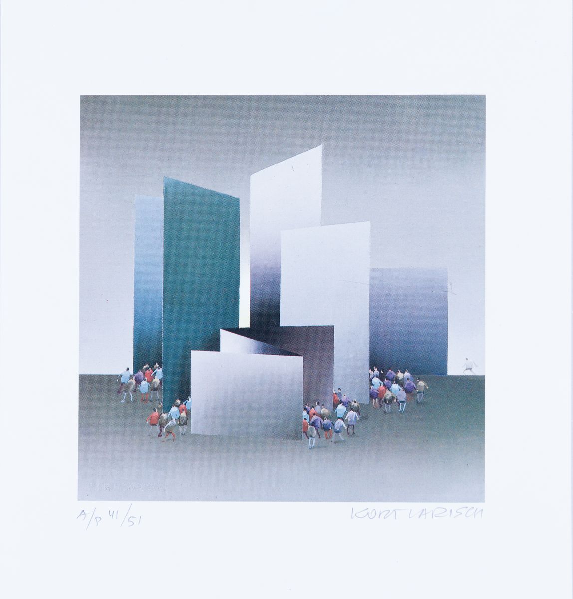 Detail k: Kurt Larisch, 1913-2009, Grafik, handsign., num., ca. 15x14 cm