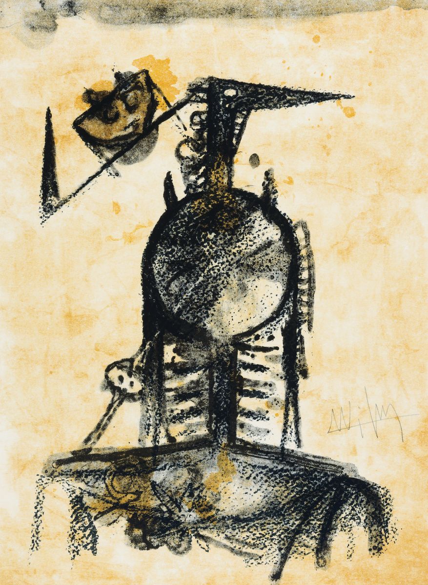 Lam Wilfredo, 1902-1982, Farblithografie, handsign., aus dem Jahr 1978, ca. 38x28 cm