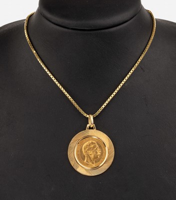 Image 26753445 - 18 kt gold coin pendant