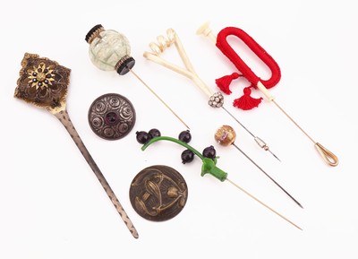 26753474a - Lot approx. 20 hat pins approx. 1890-1950 , of collection clearance, different, types ...