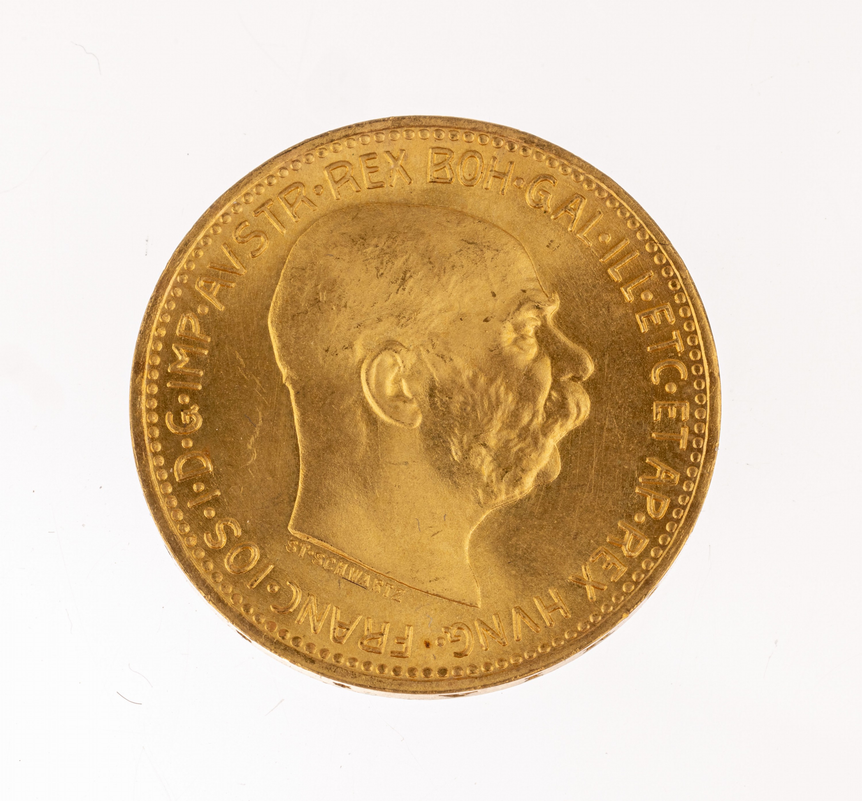 Goldmünze 20 Kronen, Österreich-Ungarn, Franz Joseph I., 1915, offizielle Nachprägung