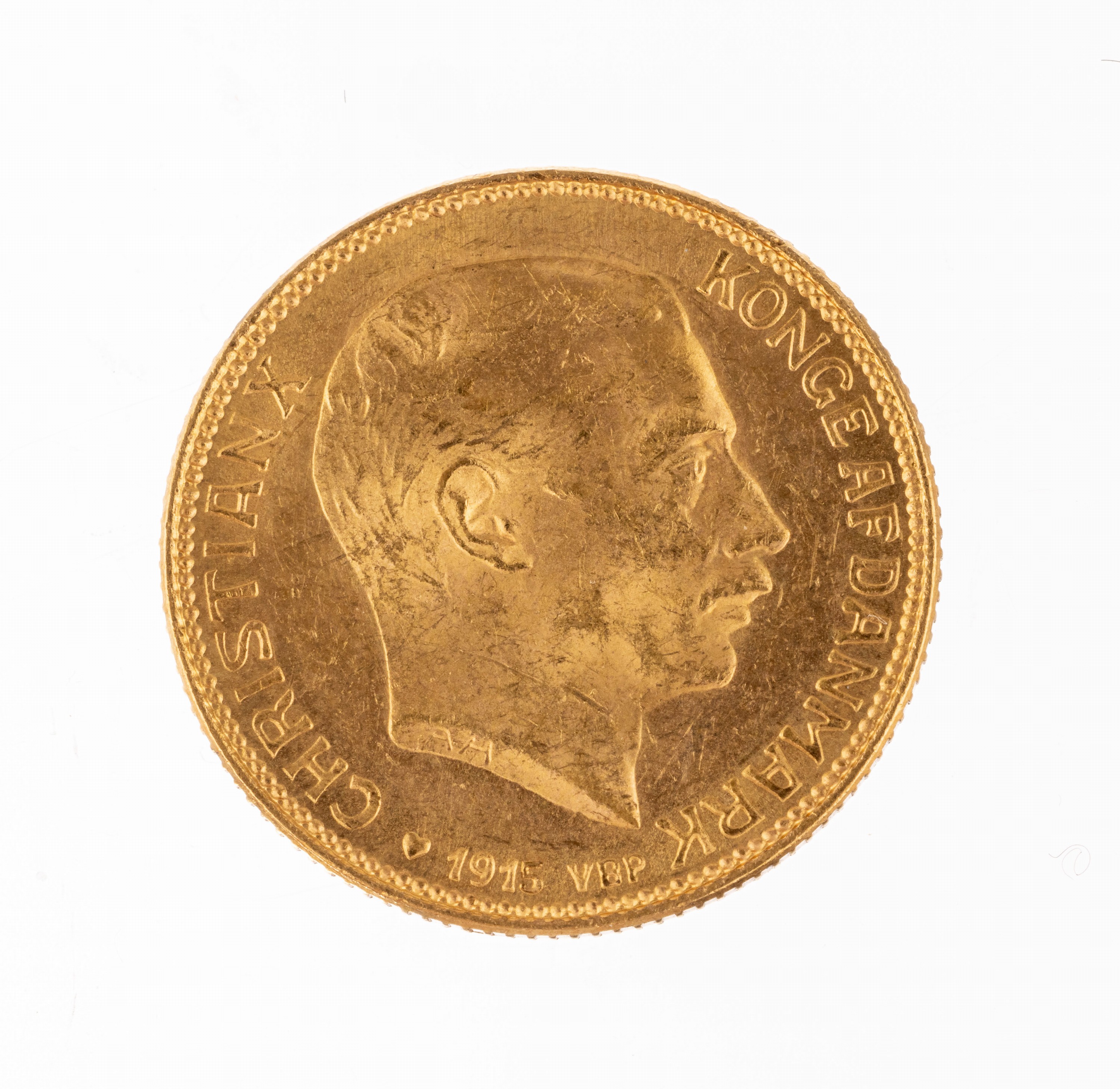 Goldmünze 20 Kronen, Dänemark 1915, Christian X.