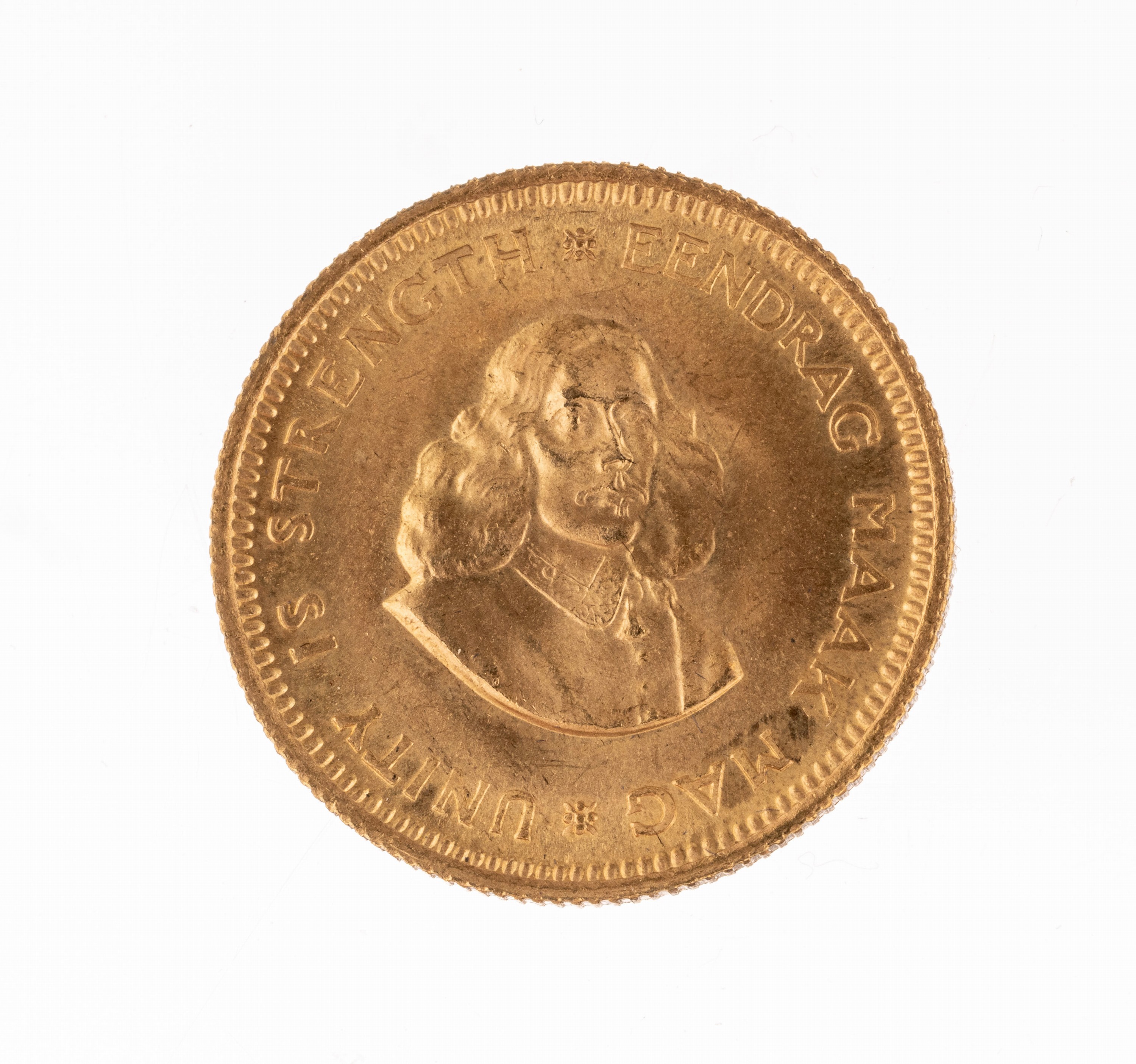 Goldmünze 1 Rand, Südafrika 1967, Springbock